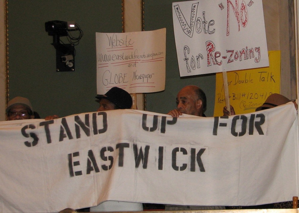 Eastwick residents protest at city council