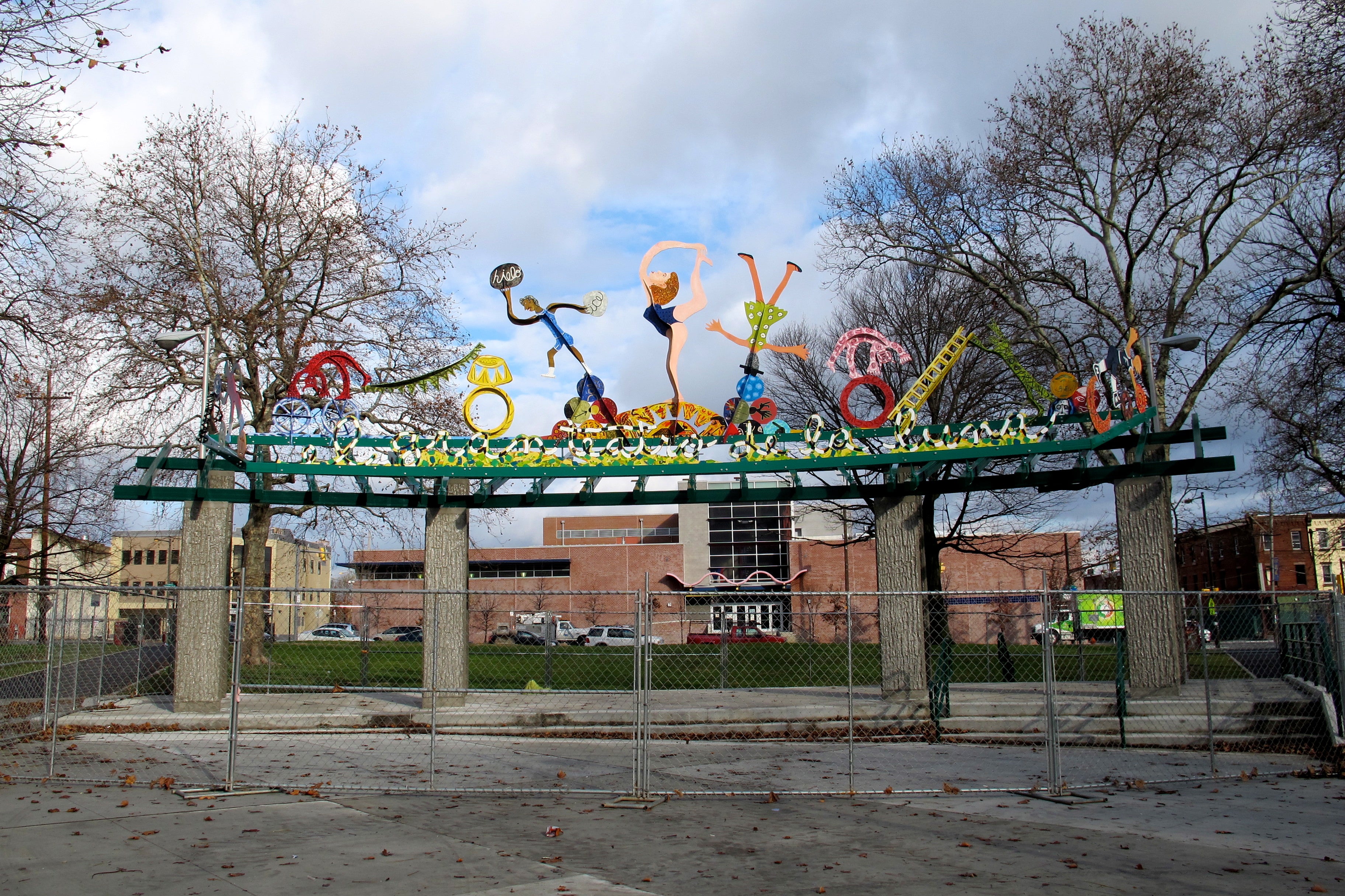 'El Gran Teatro de la Luna' freshly reinstalled in Fairhill Square, December 2012 