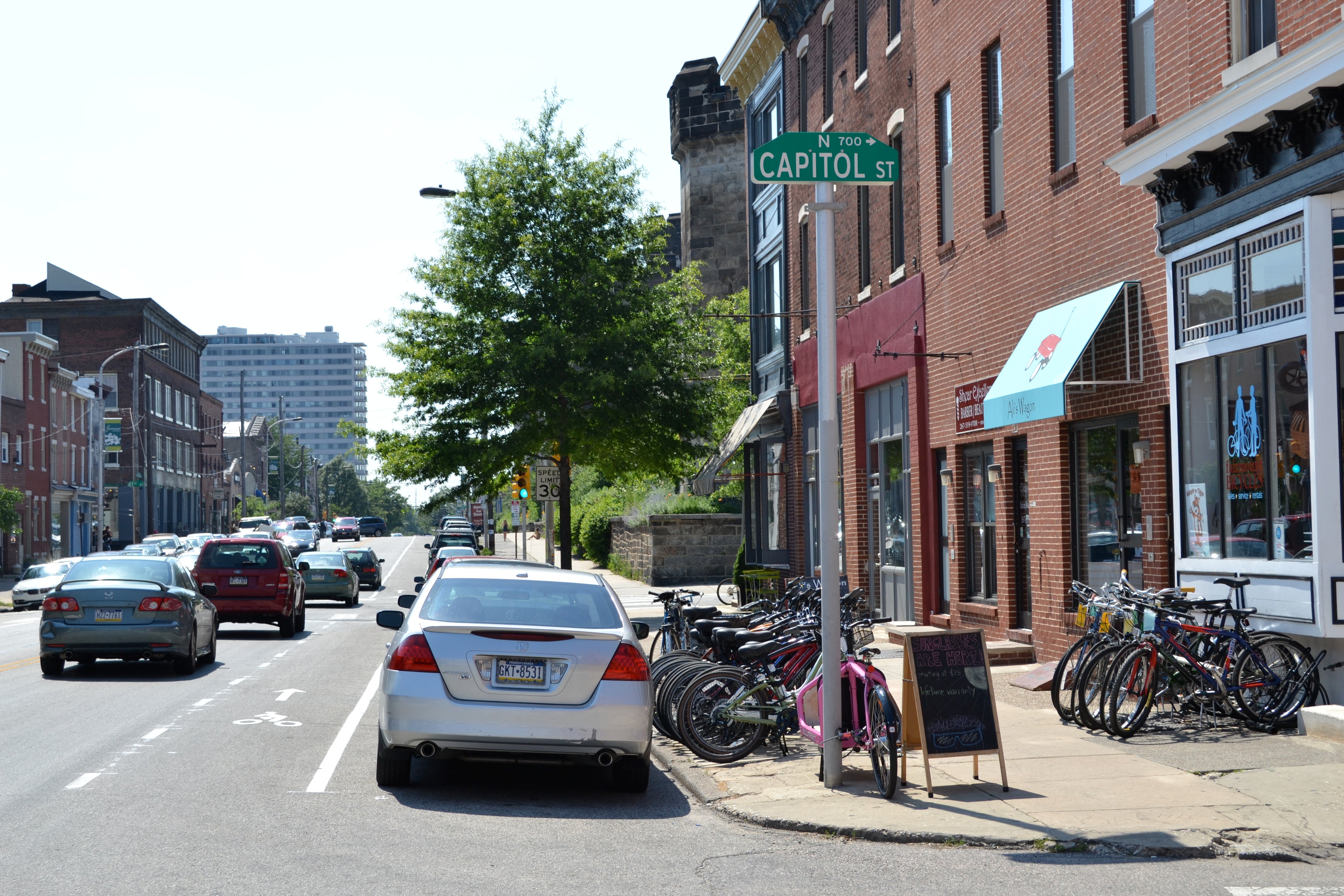 Fairmount Ave bike lanes