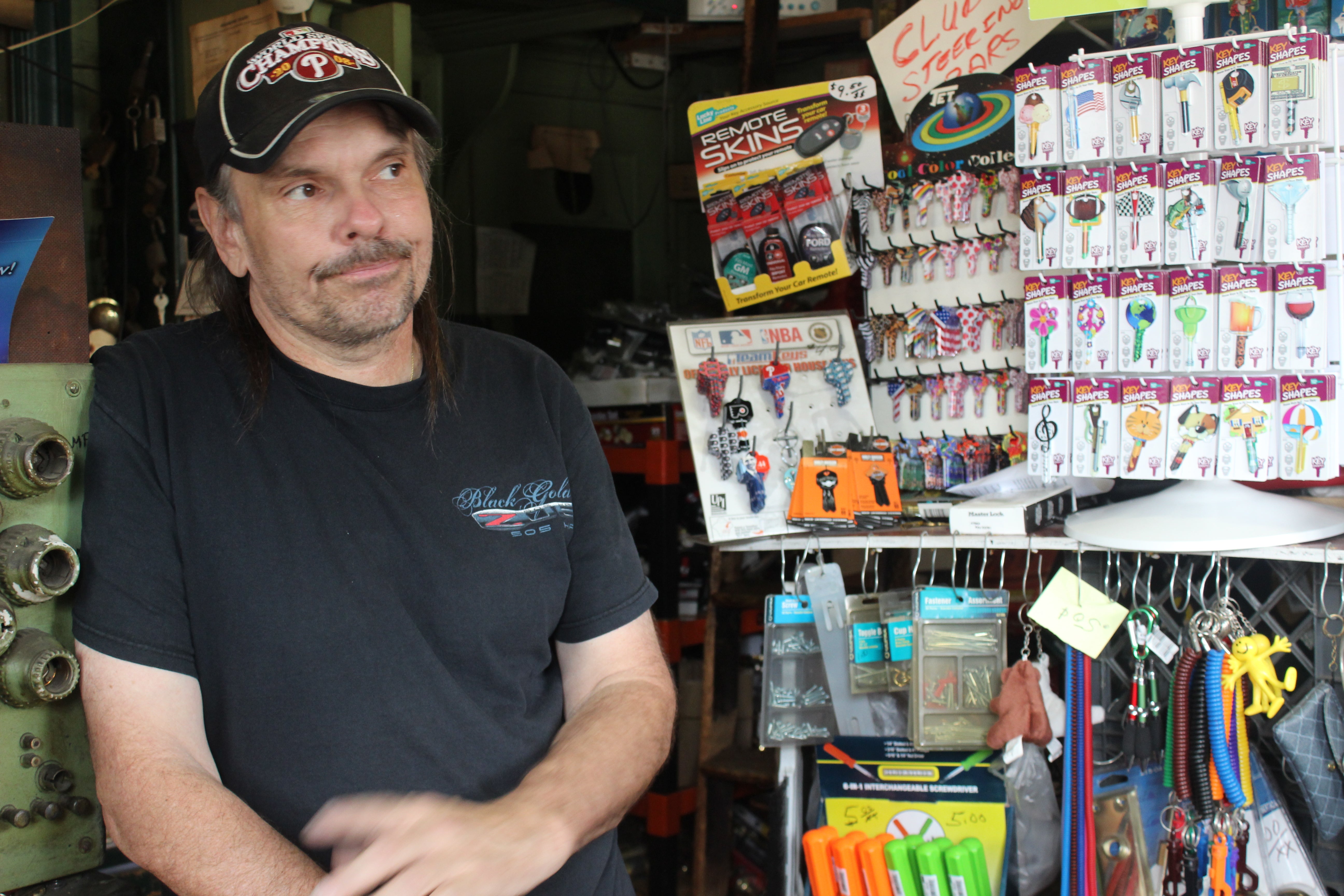 Fifth-generation locksmith John Henssler inside his shop at 926 North 13th Street.