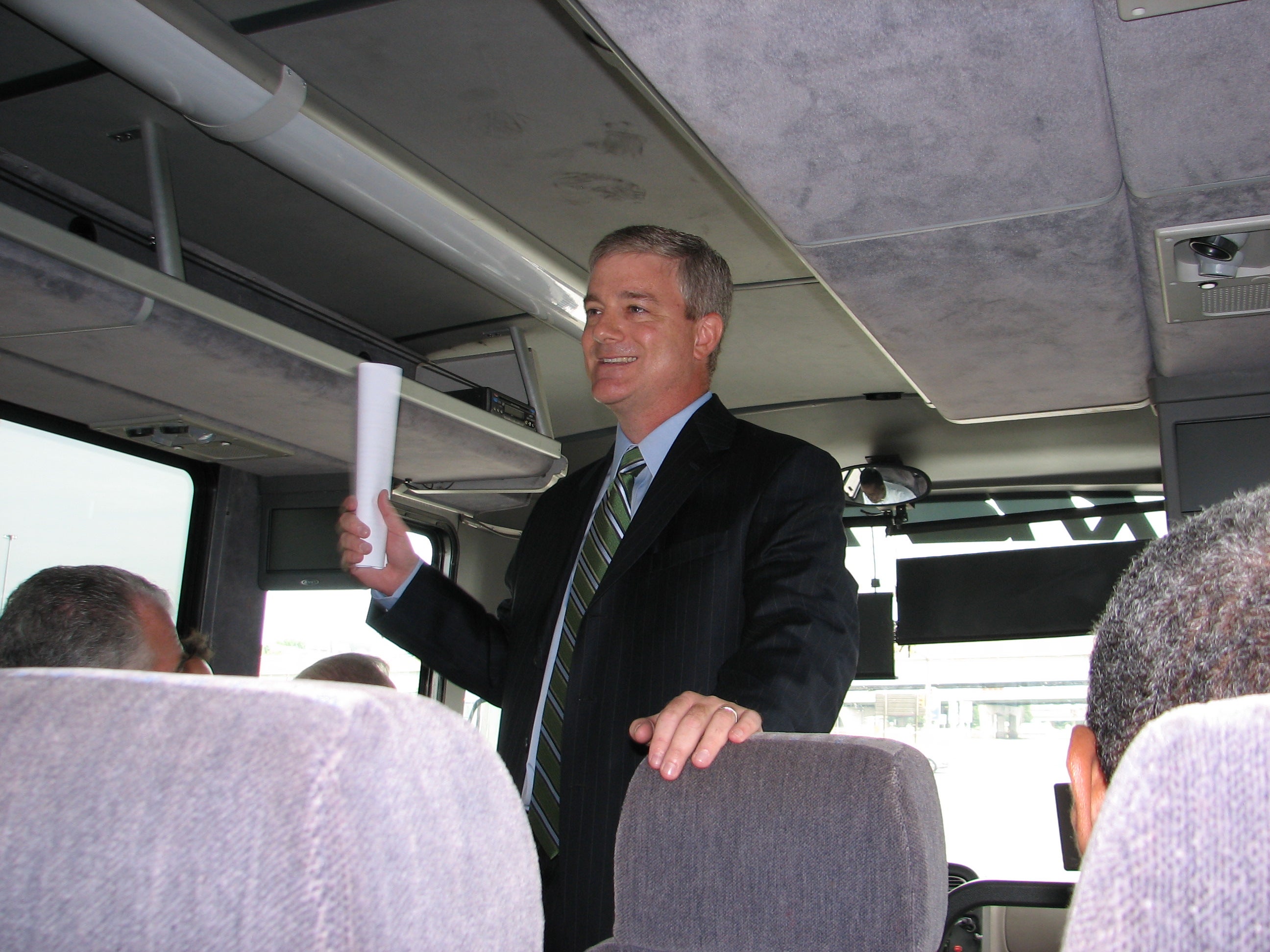 George Bink, executive vice president at Procacci Brothers, leads a media tour