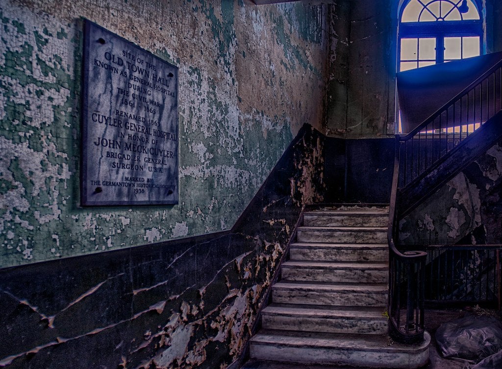 Germantown Town Hall stairway