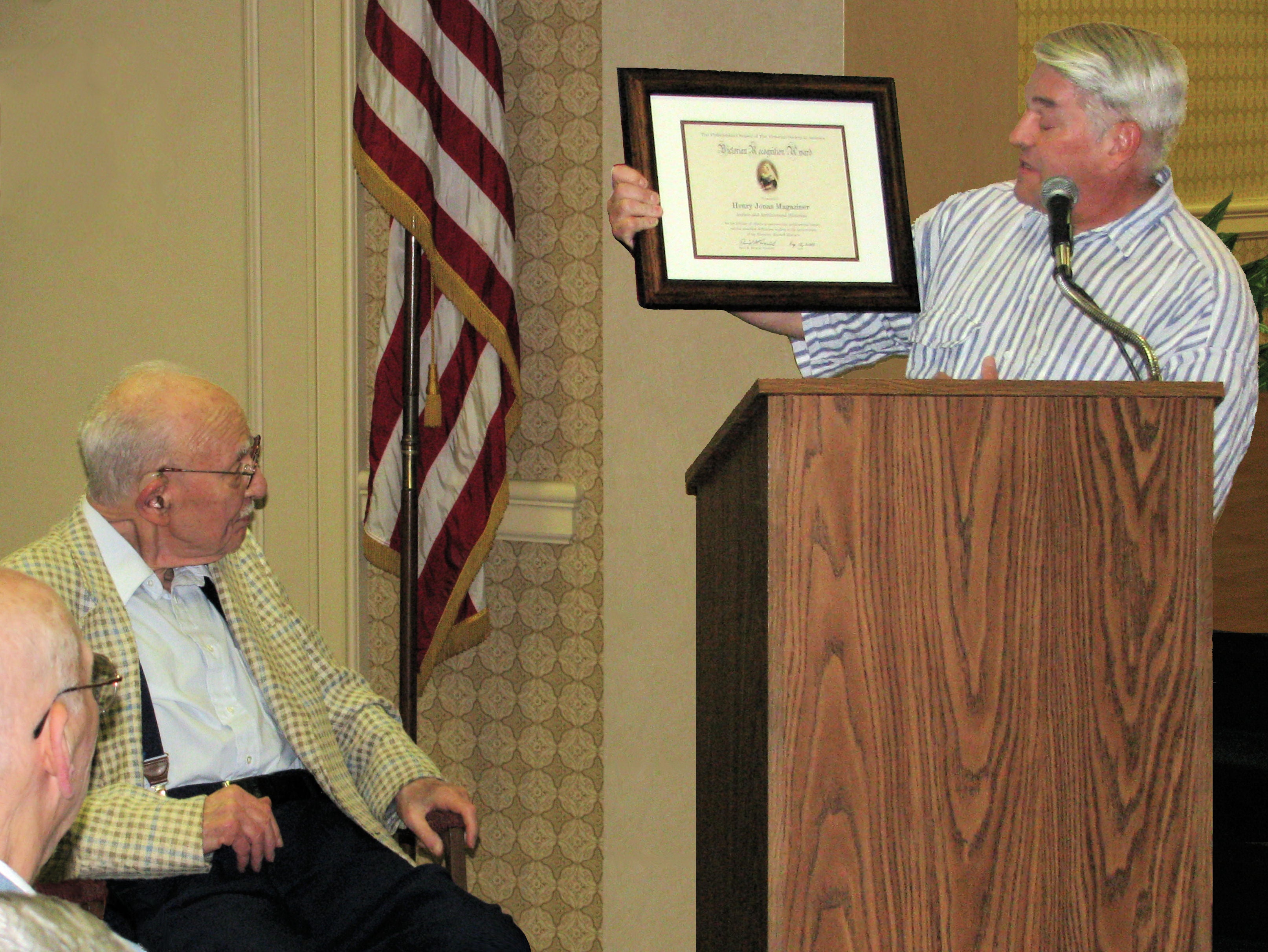 In 2009, the Victorian Society of America (Philadelphia Chapter) presented Henry J. Magaziner with its Recognition Award.