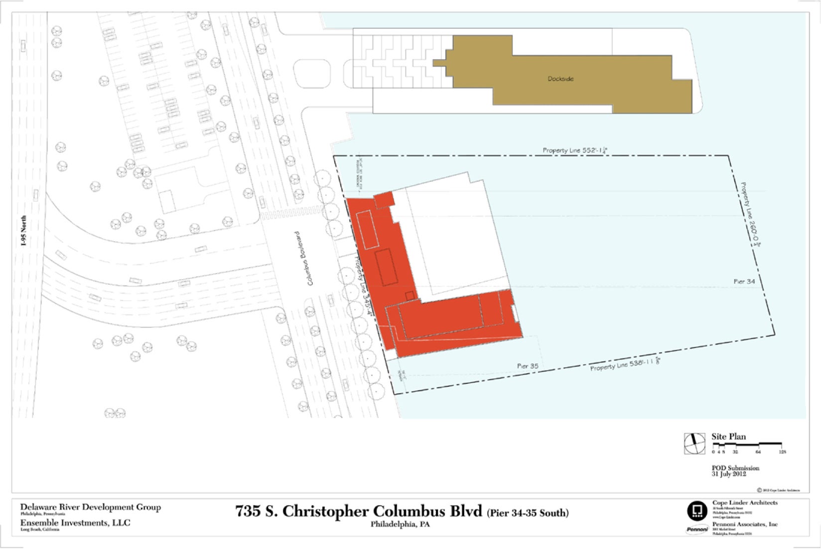 Proposed site plan, Piers 34-35 South. | Cope Linder Architects