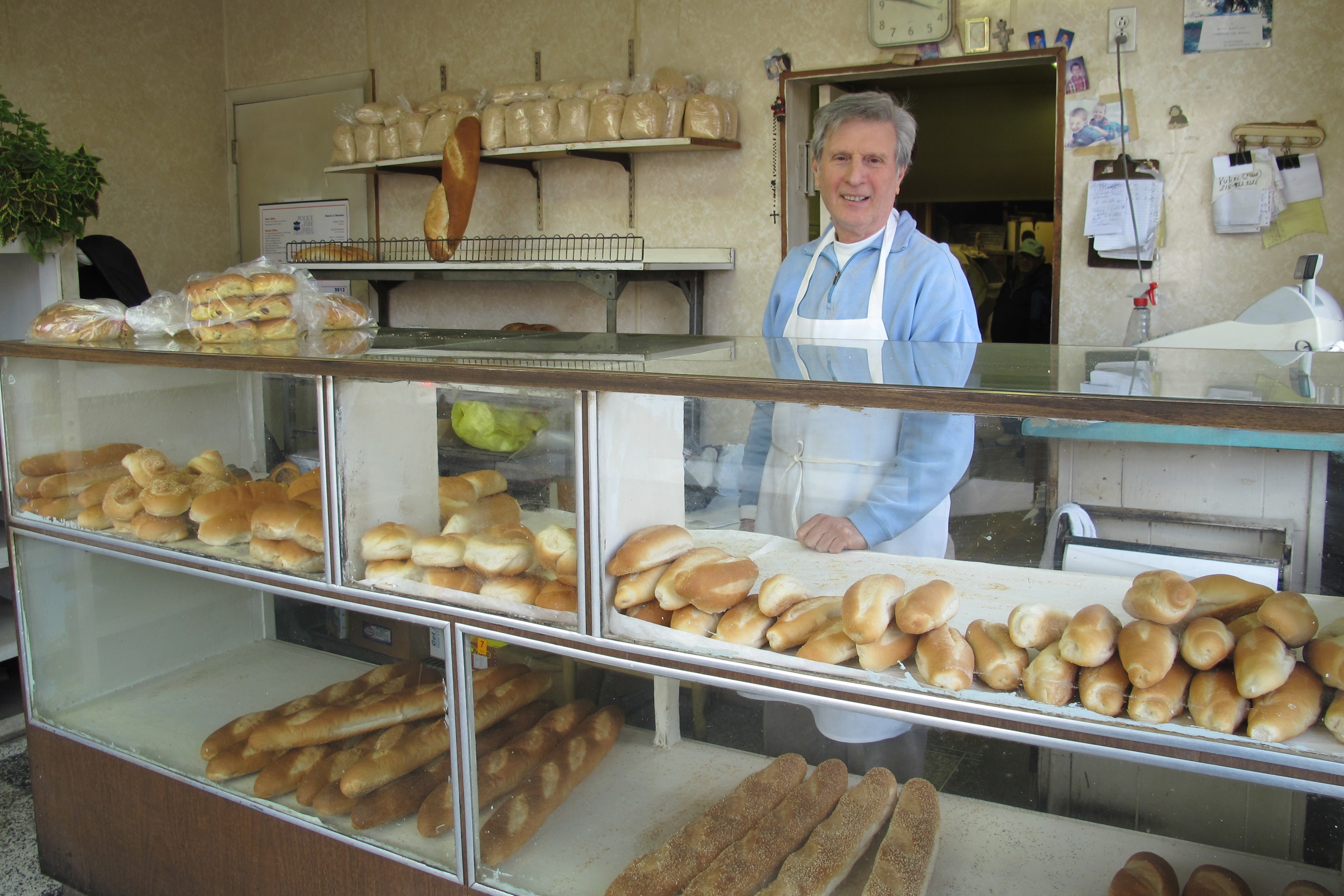 Joe Villari minds the counter of Villari Bros. Italian Bakery