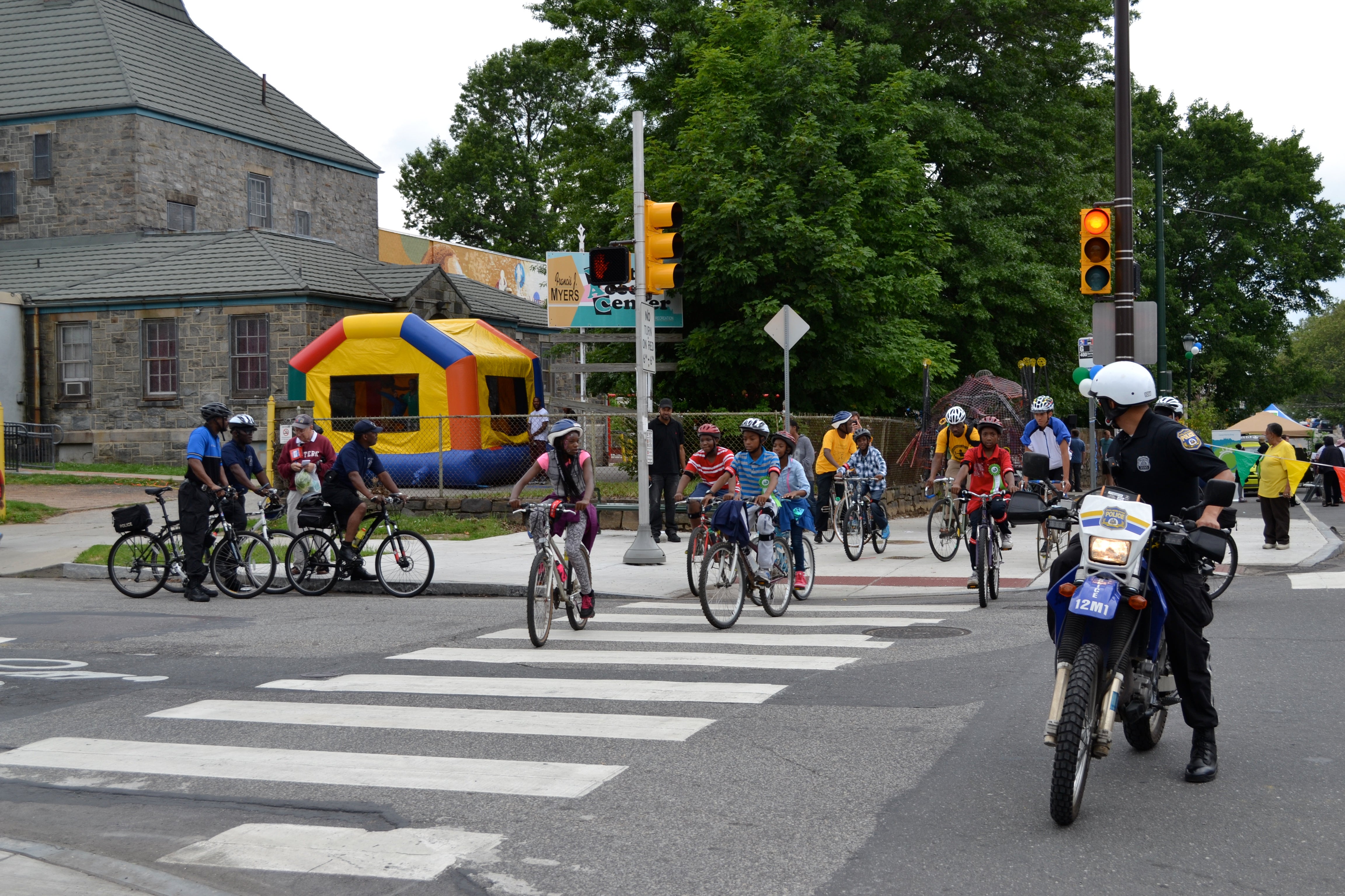 Neighborhood Bike Works youth set off down the greenway