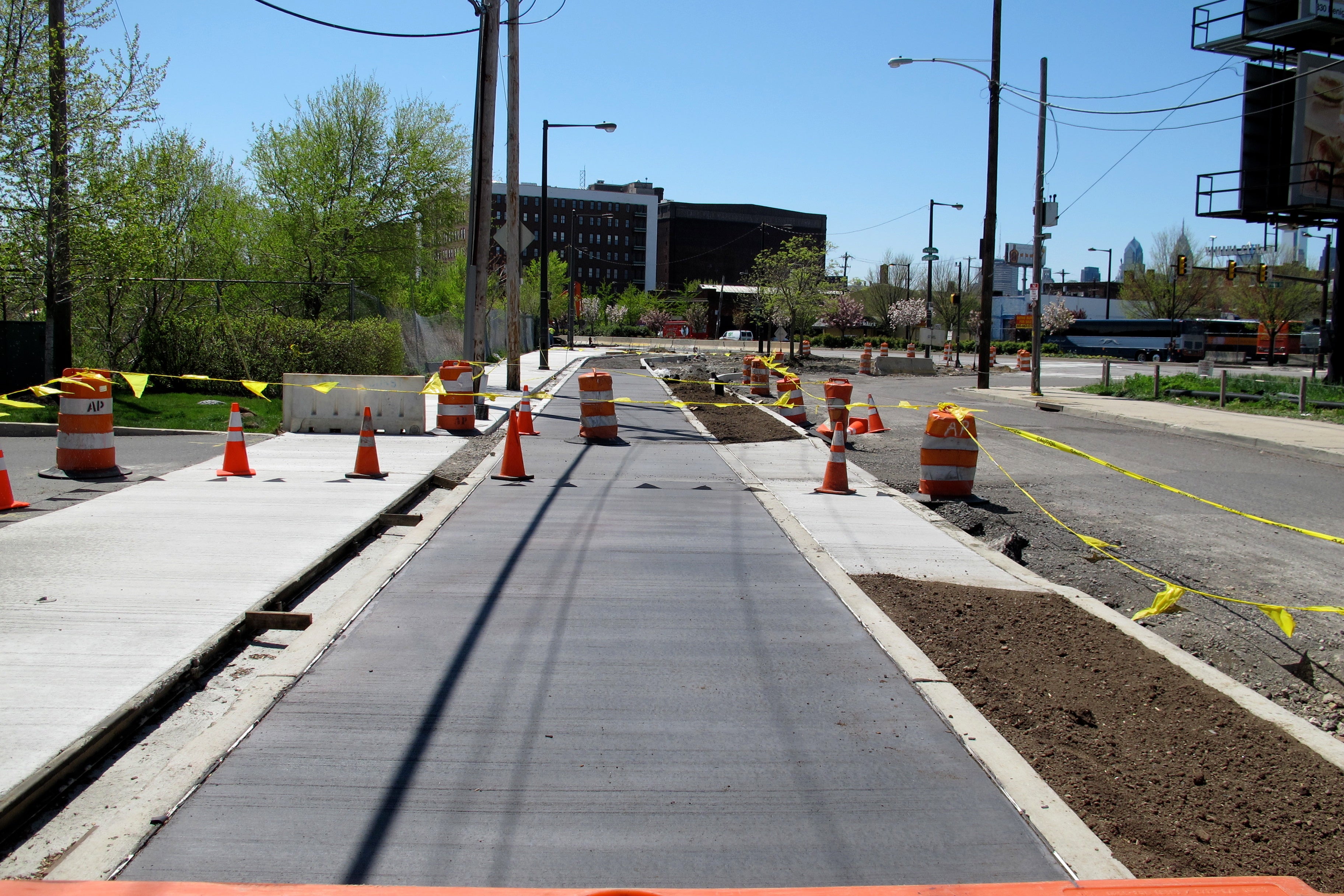 Penn Street Trail looking south from Waterfront Square