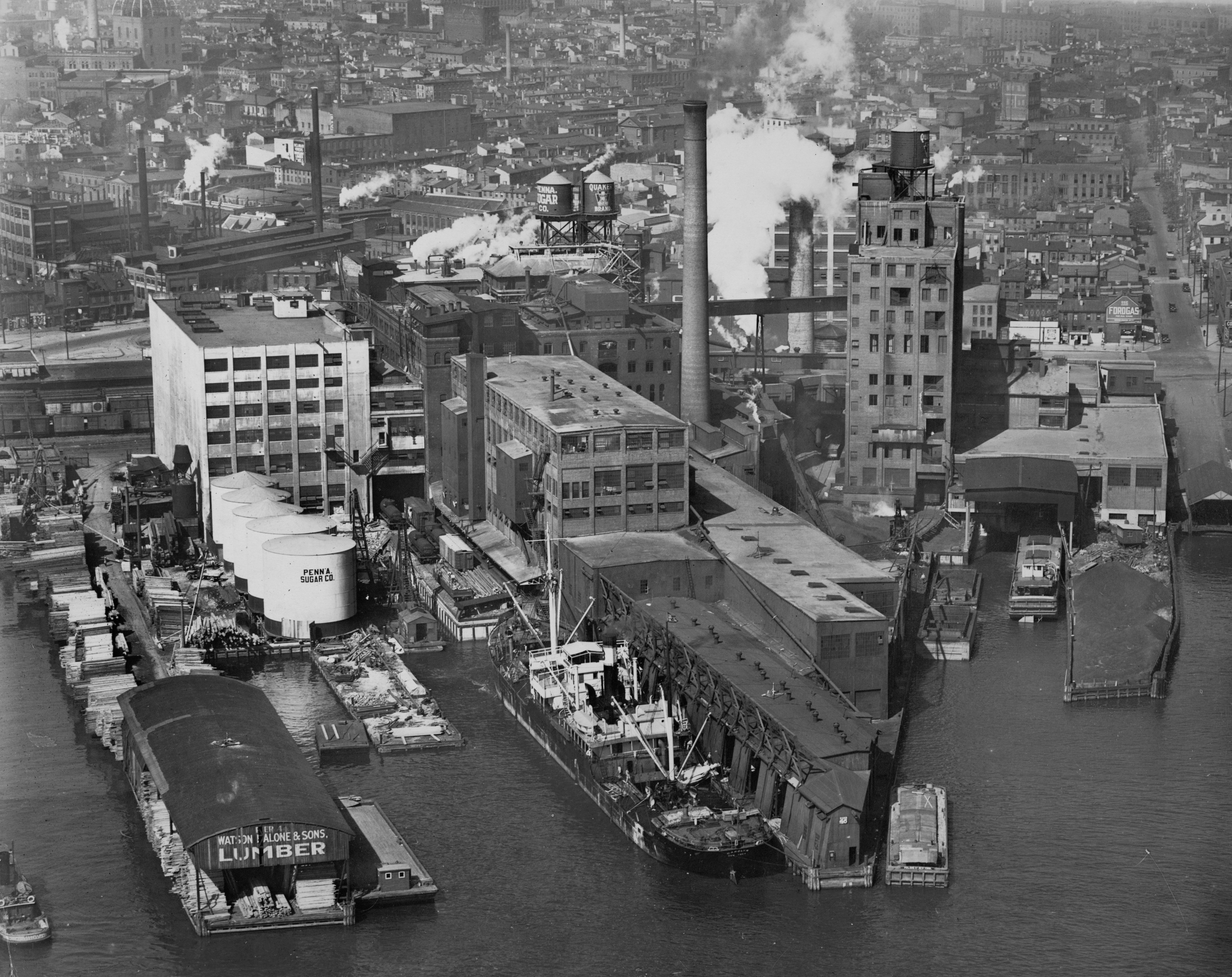 Pennsylvania Sugar Co., 1926 (Image no. 6644) | Aero Service Corp. | Aeriel Viewpoint, Spring, TX