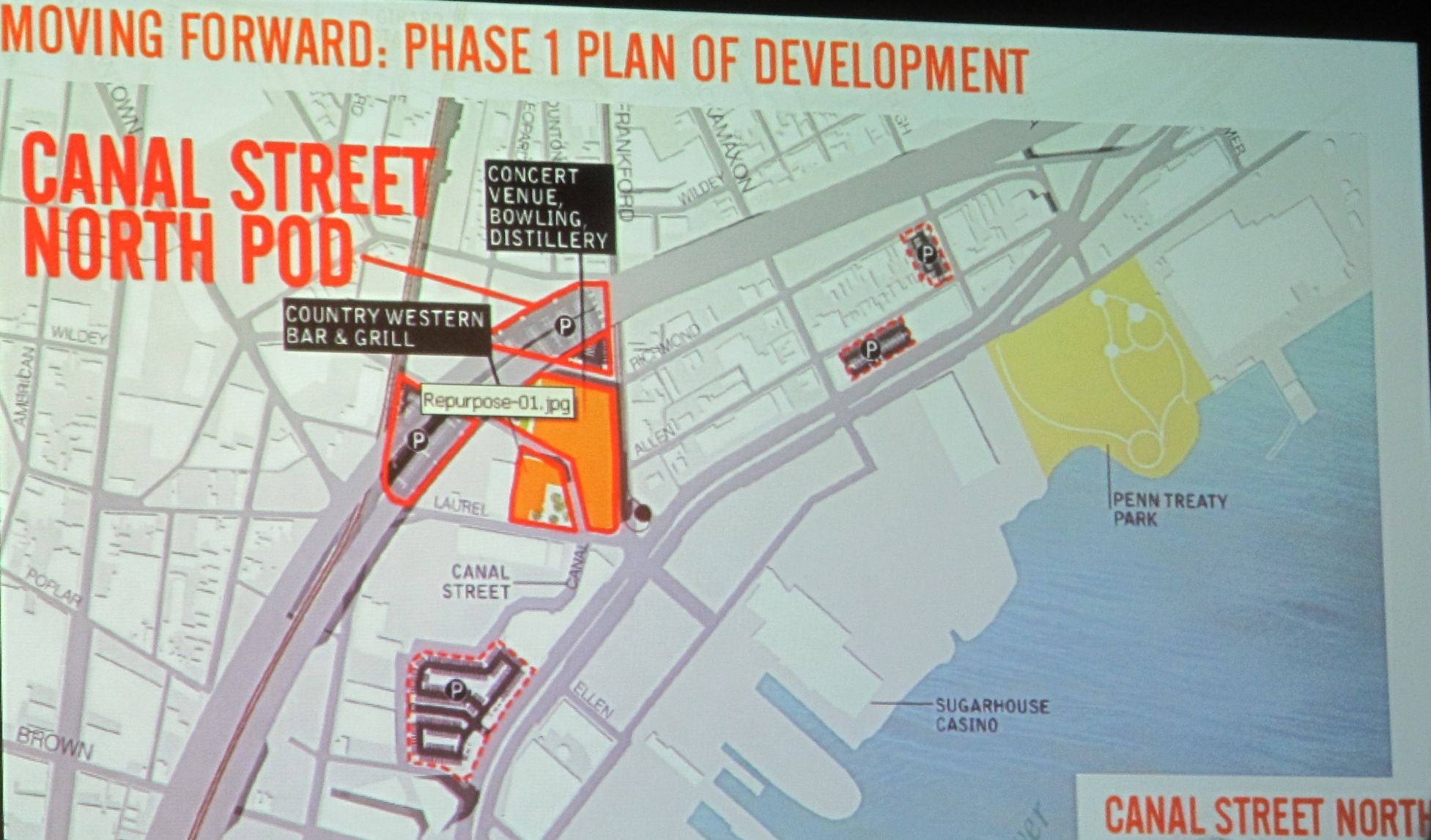 planning commission approves plan canal street entertainment complex conditions