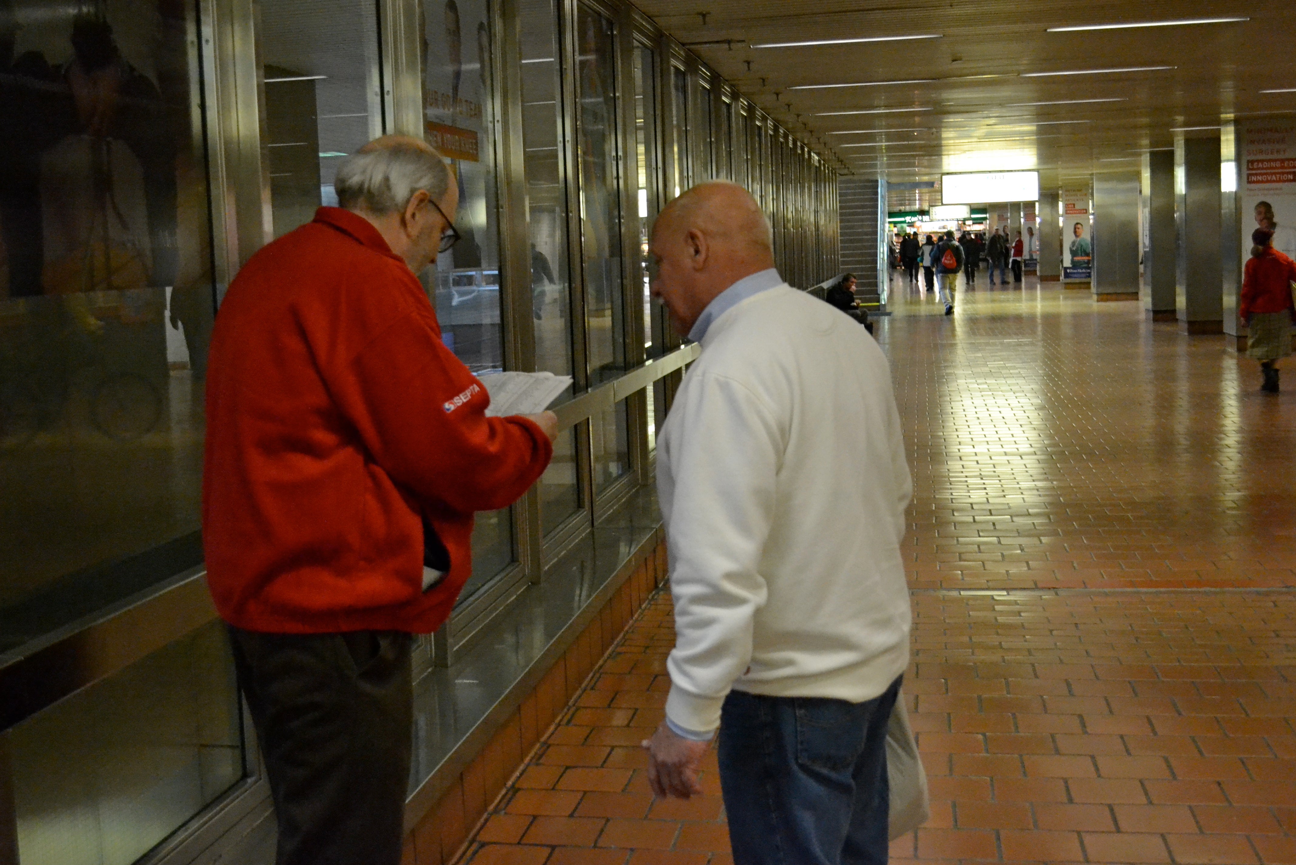 SEPTA's ambassadors directed Flower Show attendees through Market East Station