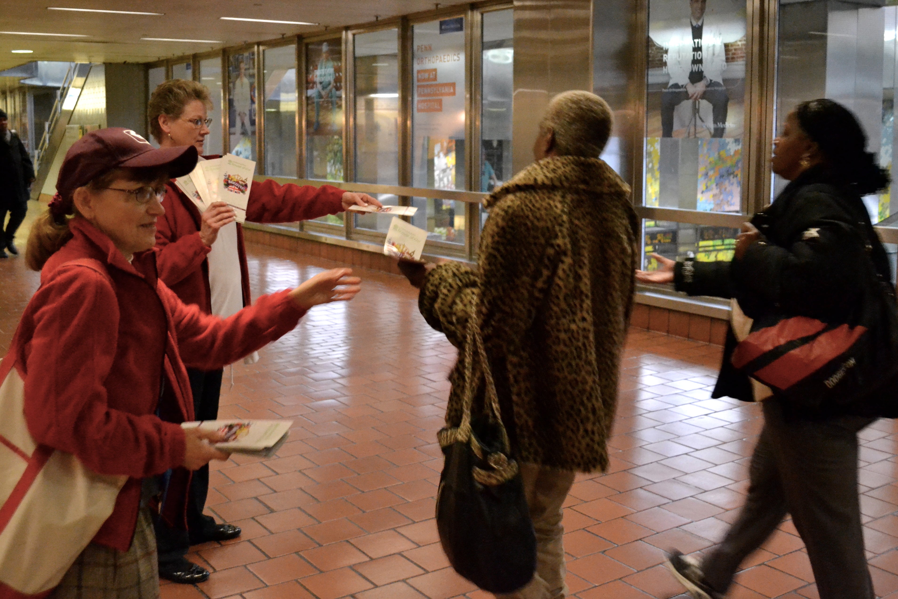 SEPTA's ambassadors directed Flower Show attendees through Market East Station