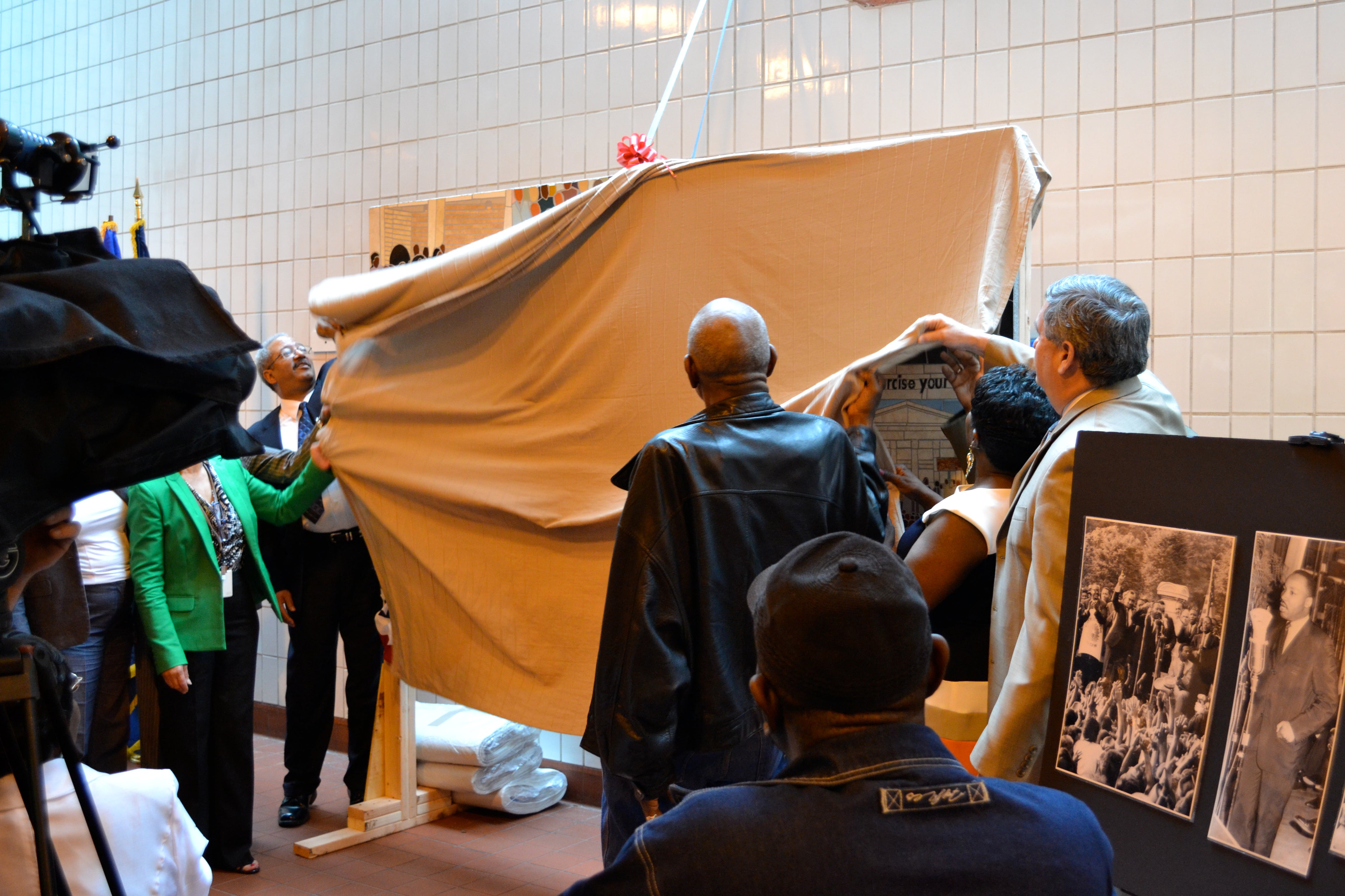 SEPTA unveiled a mosaic honoring Cecil B. Moore and his accomplishments