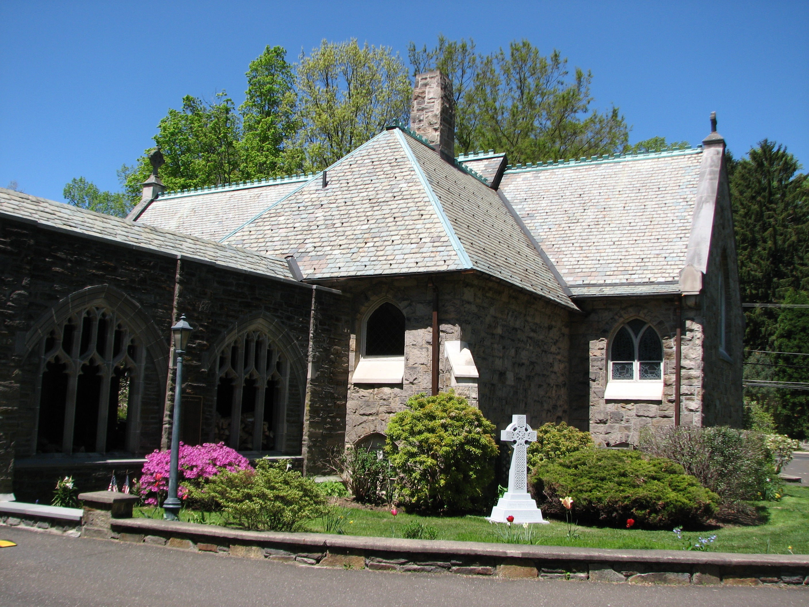 The rear view of All Hallows Church.