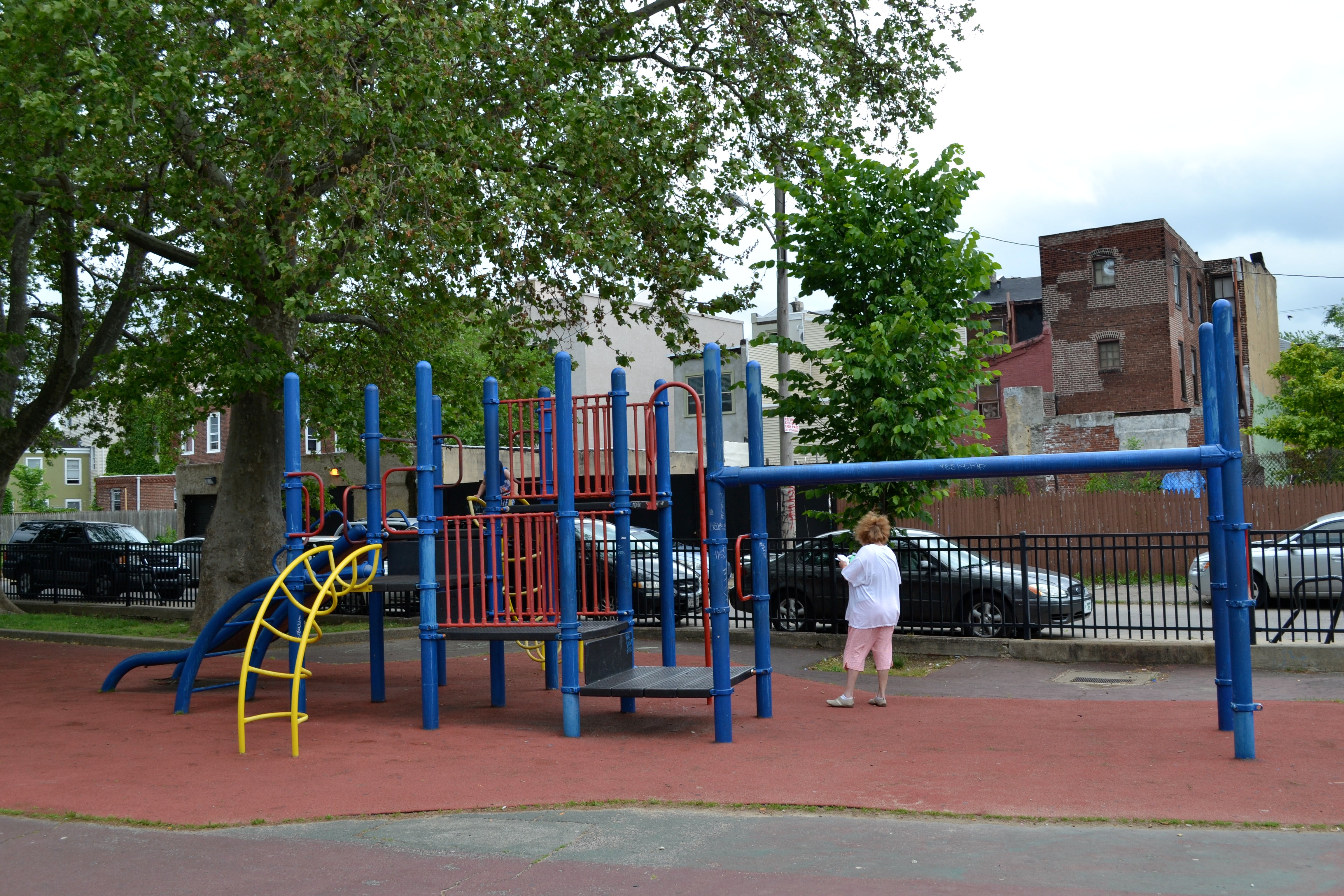 The sprayground adds to Shissler Rec Center's already popular playground