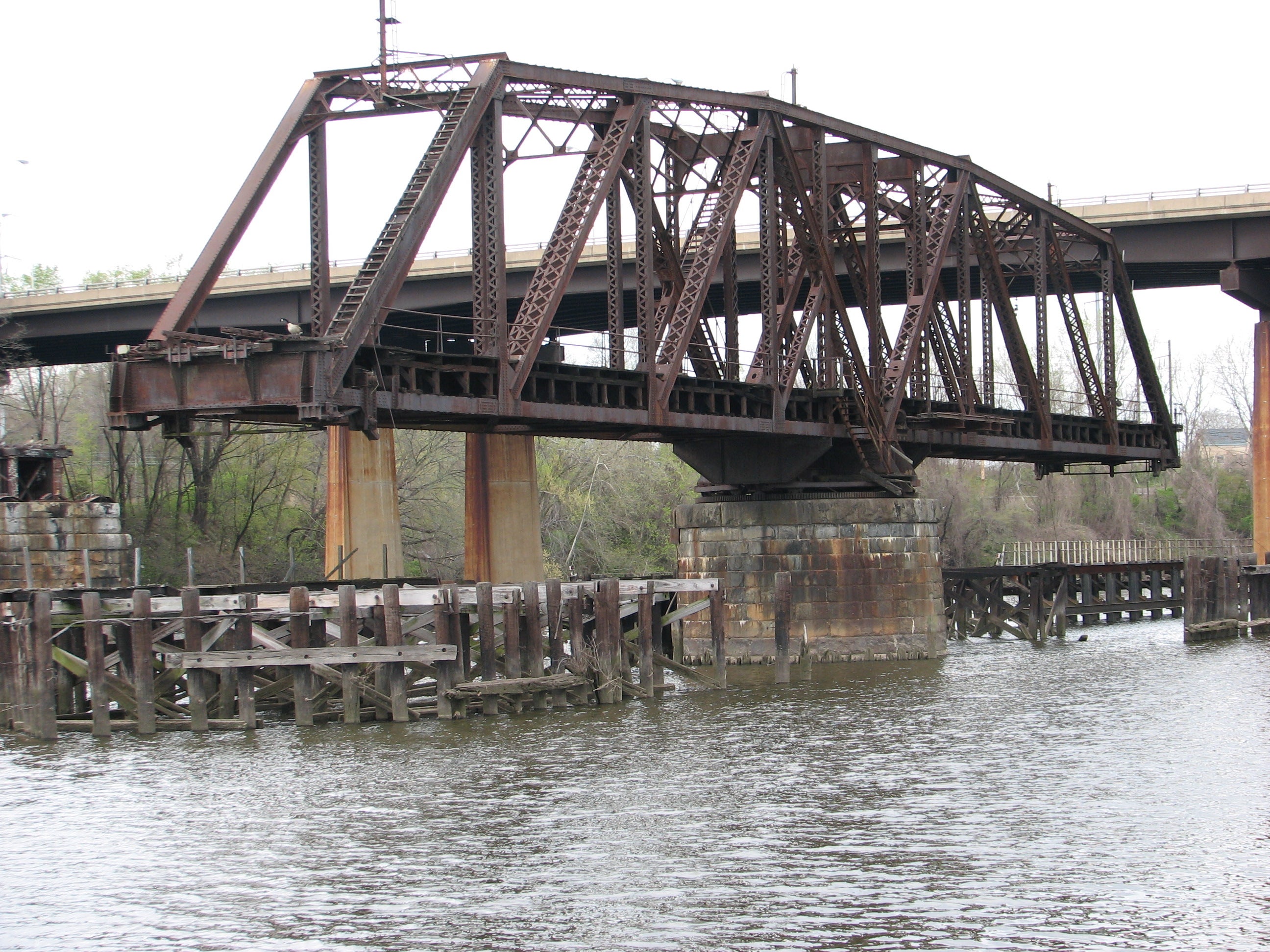 This swinging bridge could become part of the trail