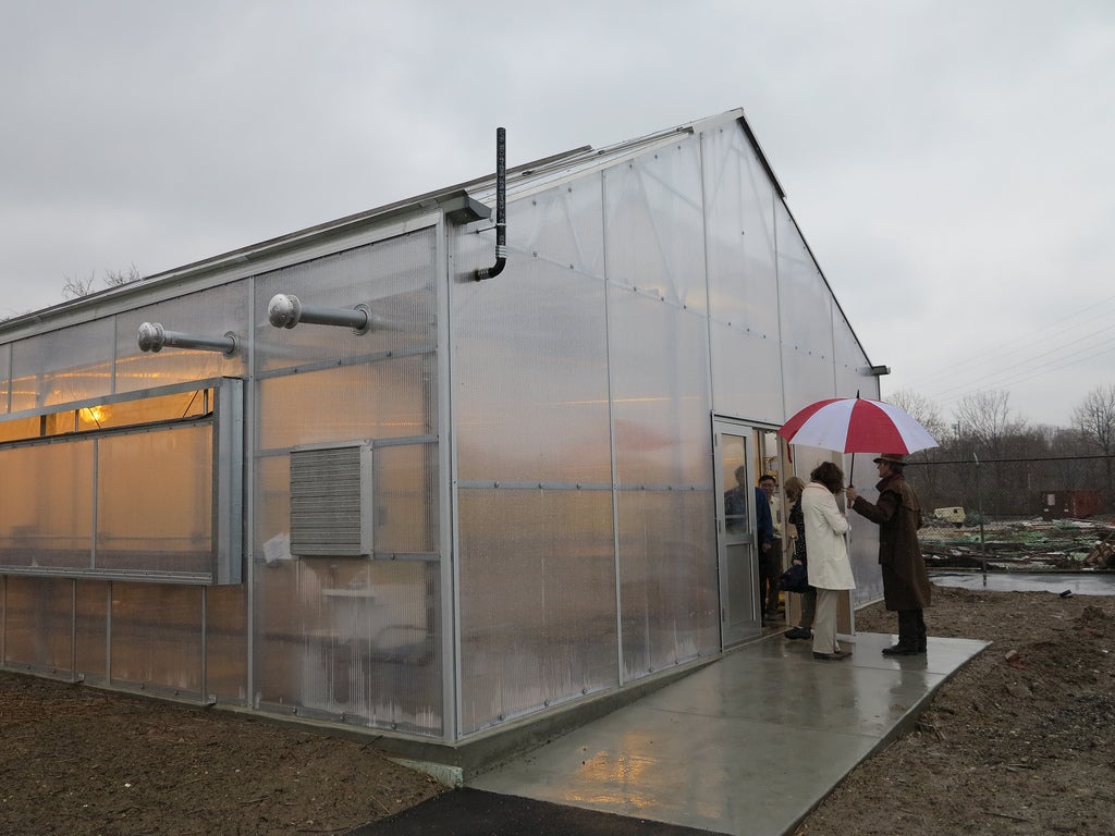 A greenhouse might not be what most expect to find in this former industrial complex, but it fits right in to Penn's South Bank vision