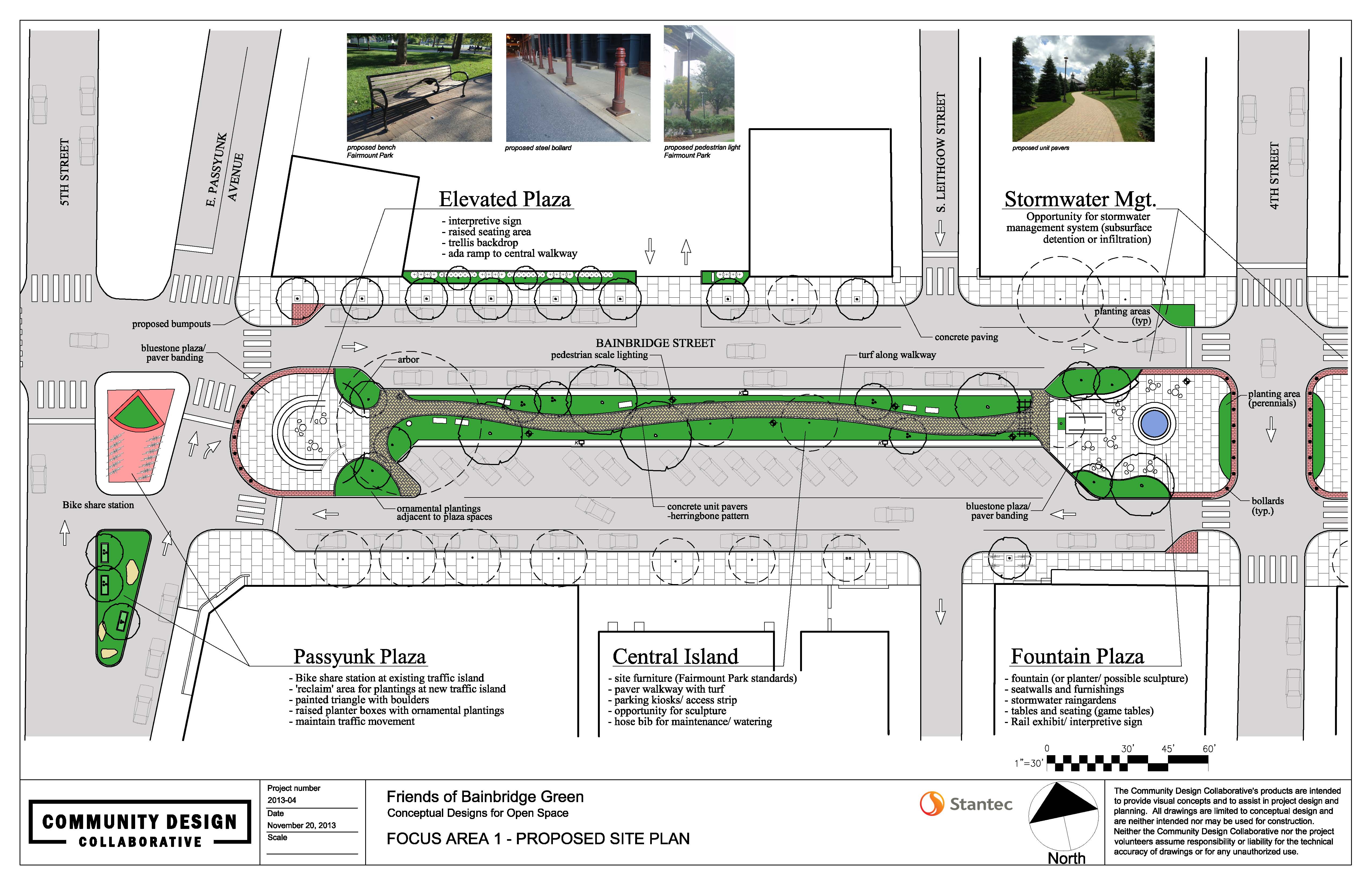 Bainbridge Green concept 5th and Passyunk to 4th | Community Design Collaborative