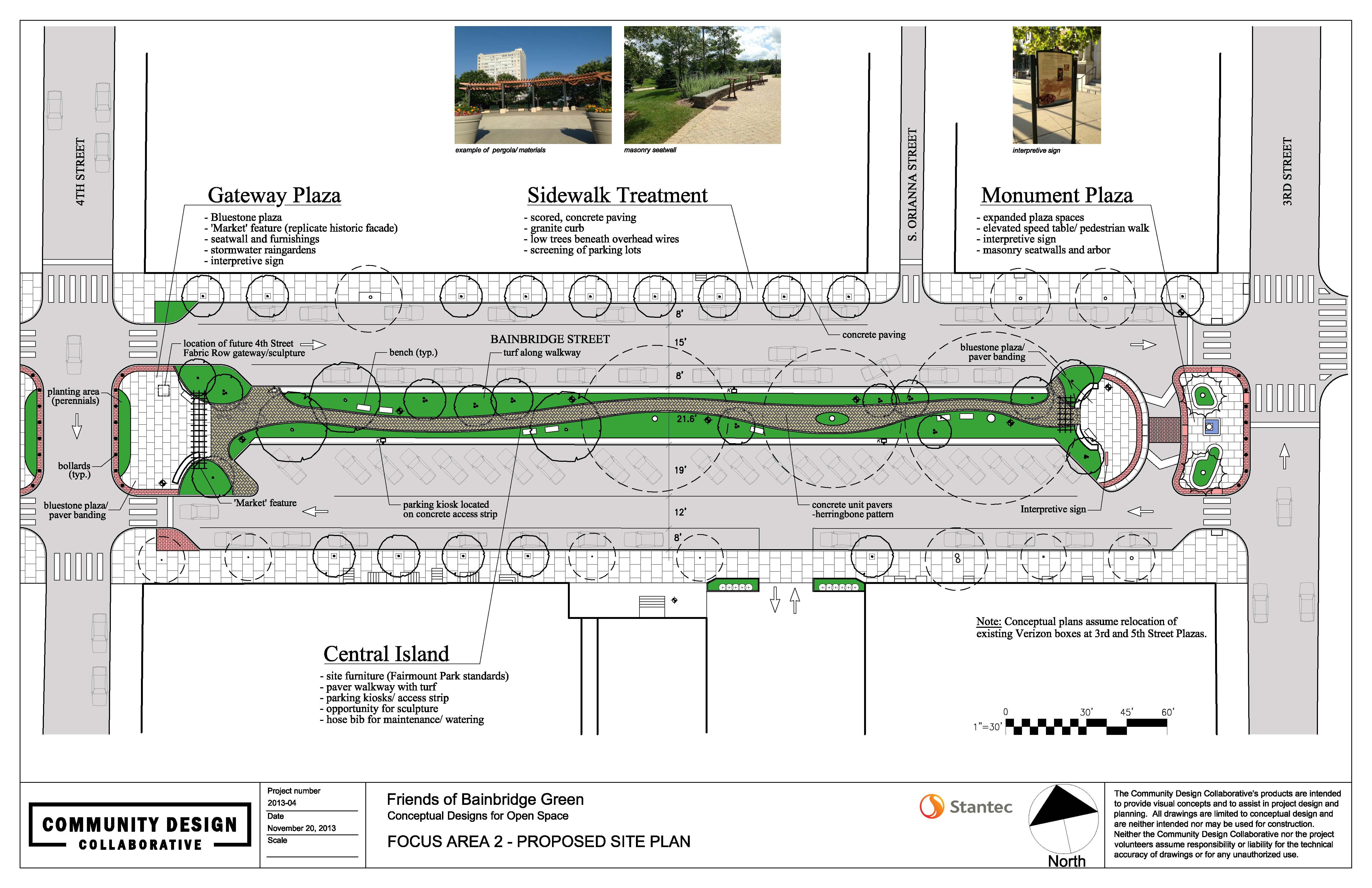 Bainbridge Green concept from 4th to 3rd streets | Community Design Collaborative