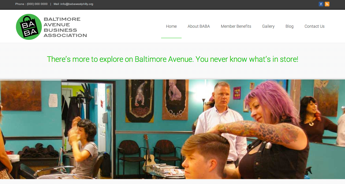 Baltimore Avenue Business Association (BABA) website