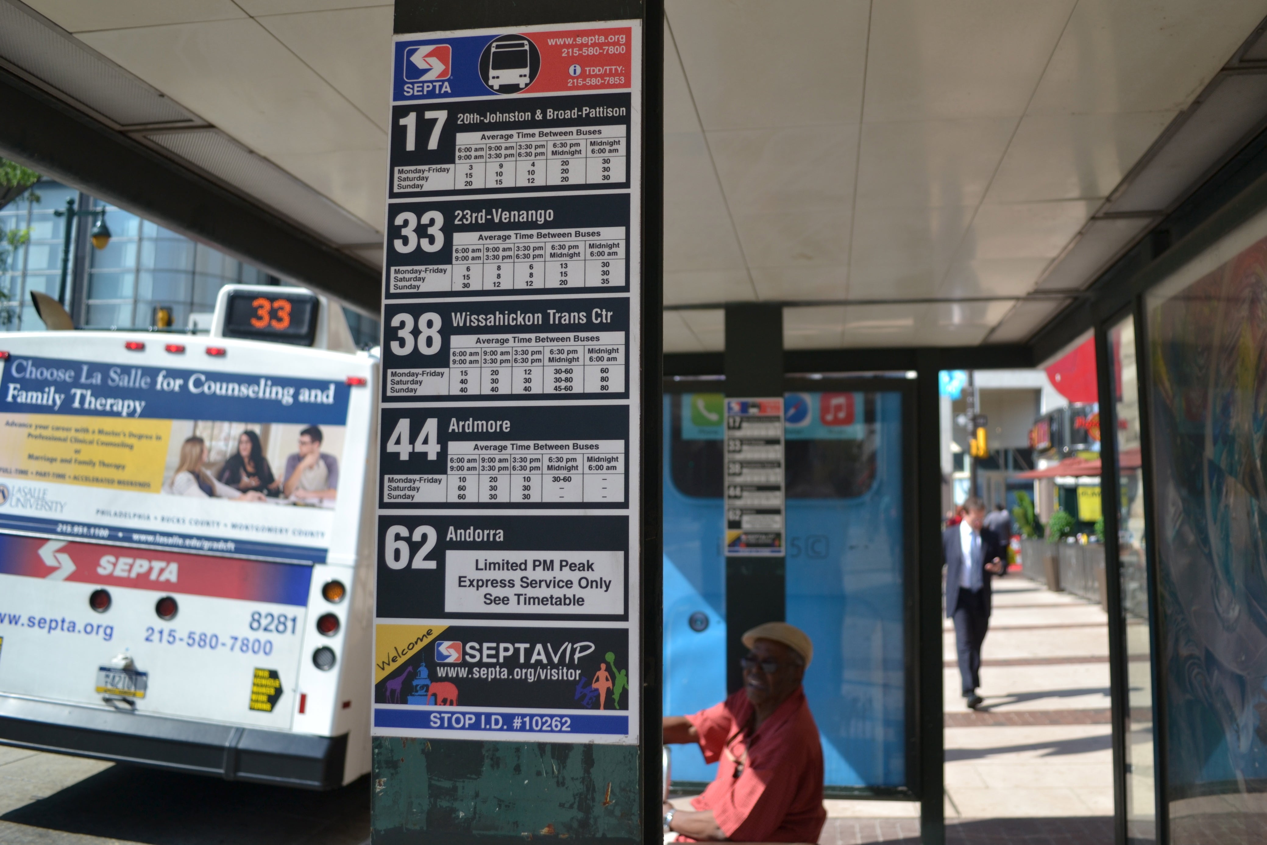 Center City District update signage at 70 bus stops and added maps and timetables to 24 new stops