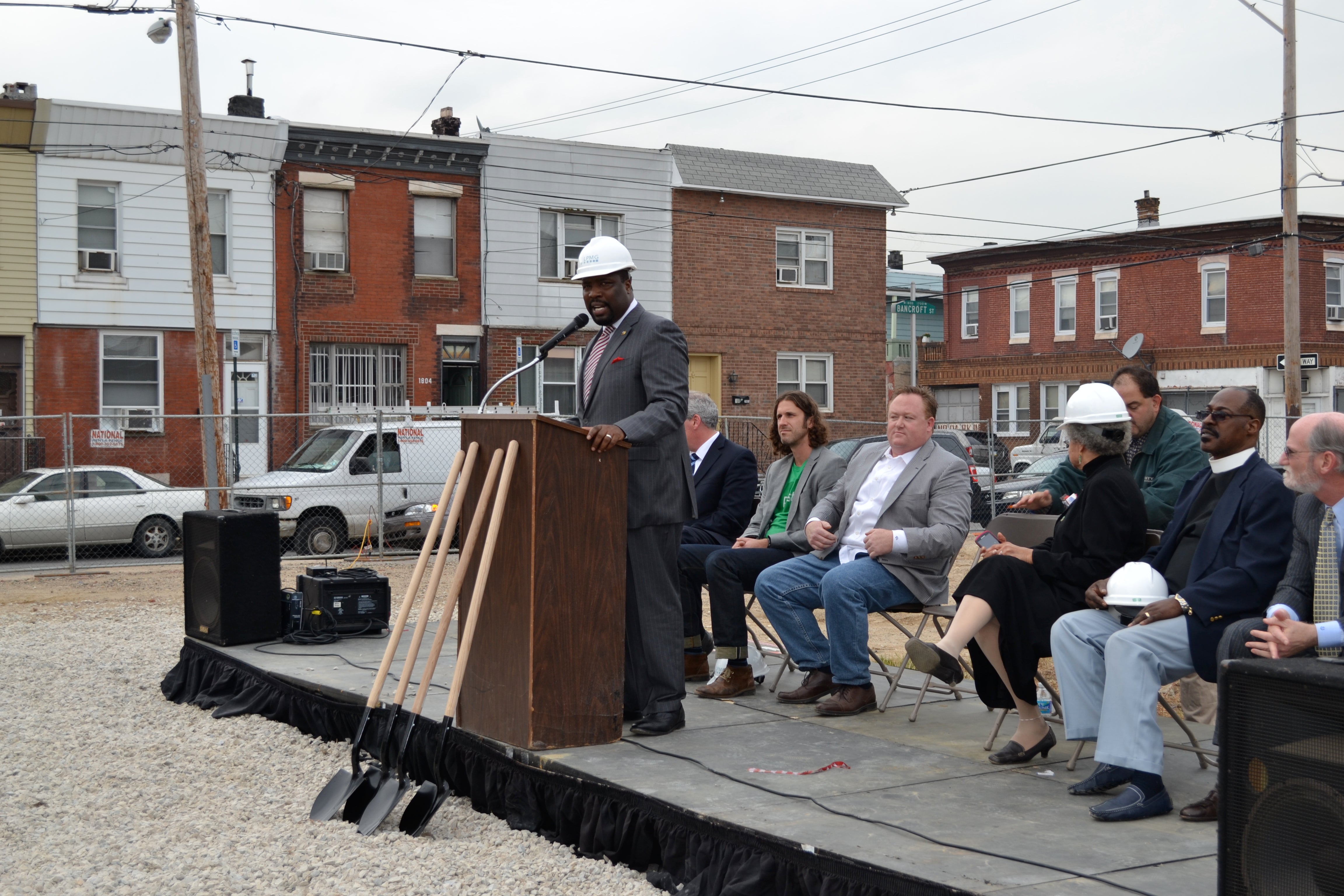 Councilman Kenyatta Johnson joined project leaders at the ground breaking ceremony