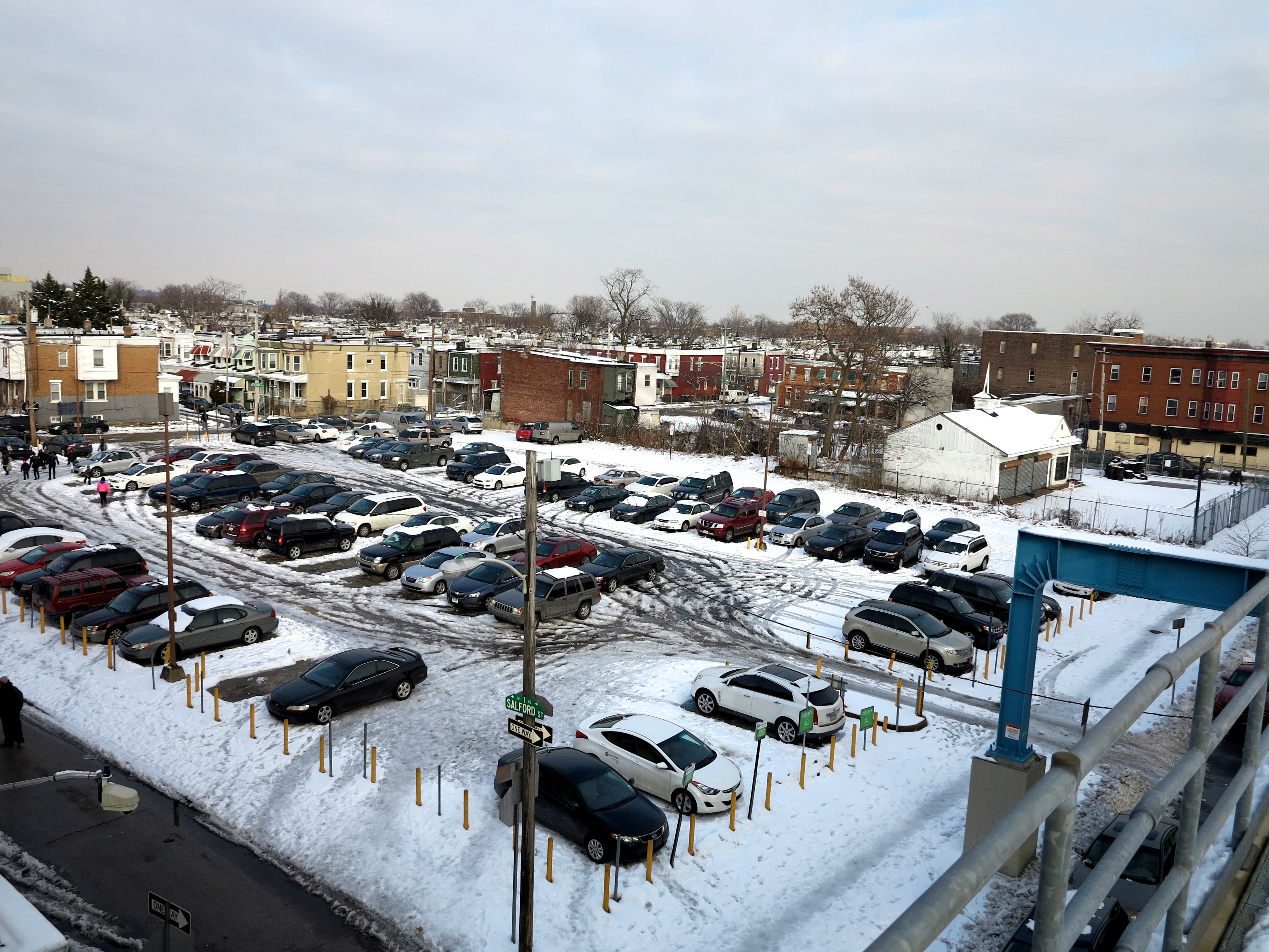 Development site at 59th and Market as seen from the 60th Street El stop.