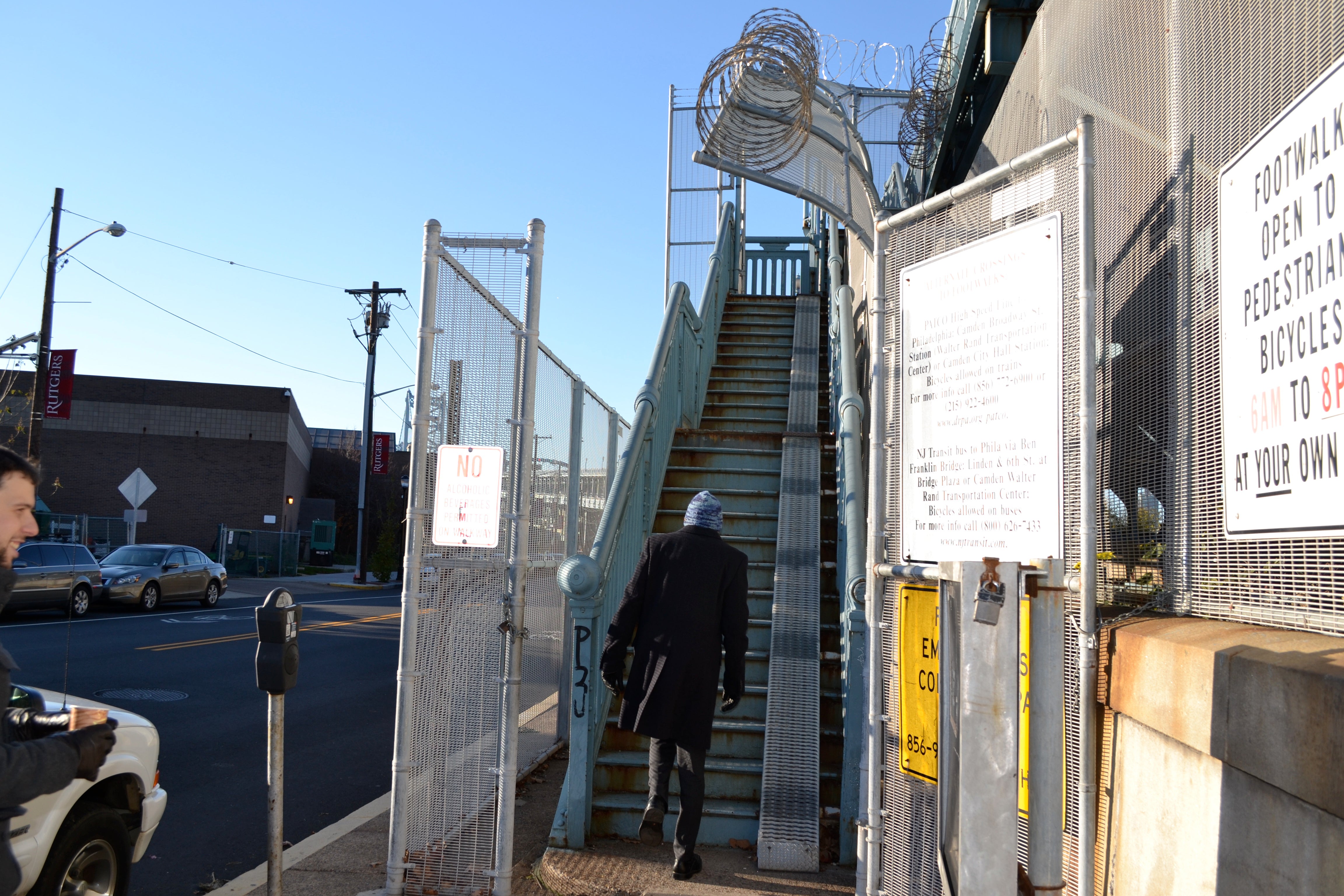 DRPA received $400,000 to replace the stairs up to the Ben Franklin Bridge with an ADA-compliant bicycle and pedestrian ramp