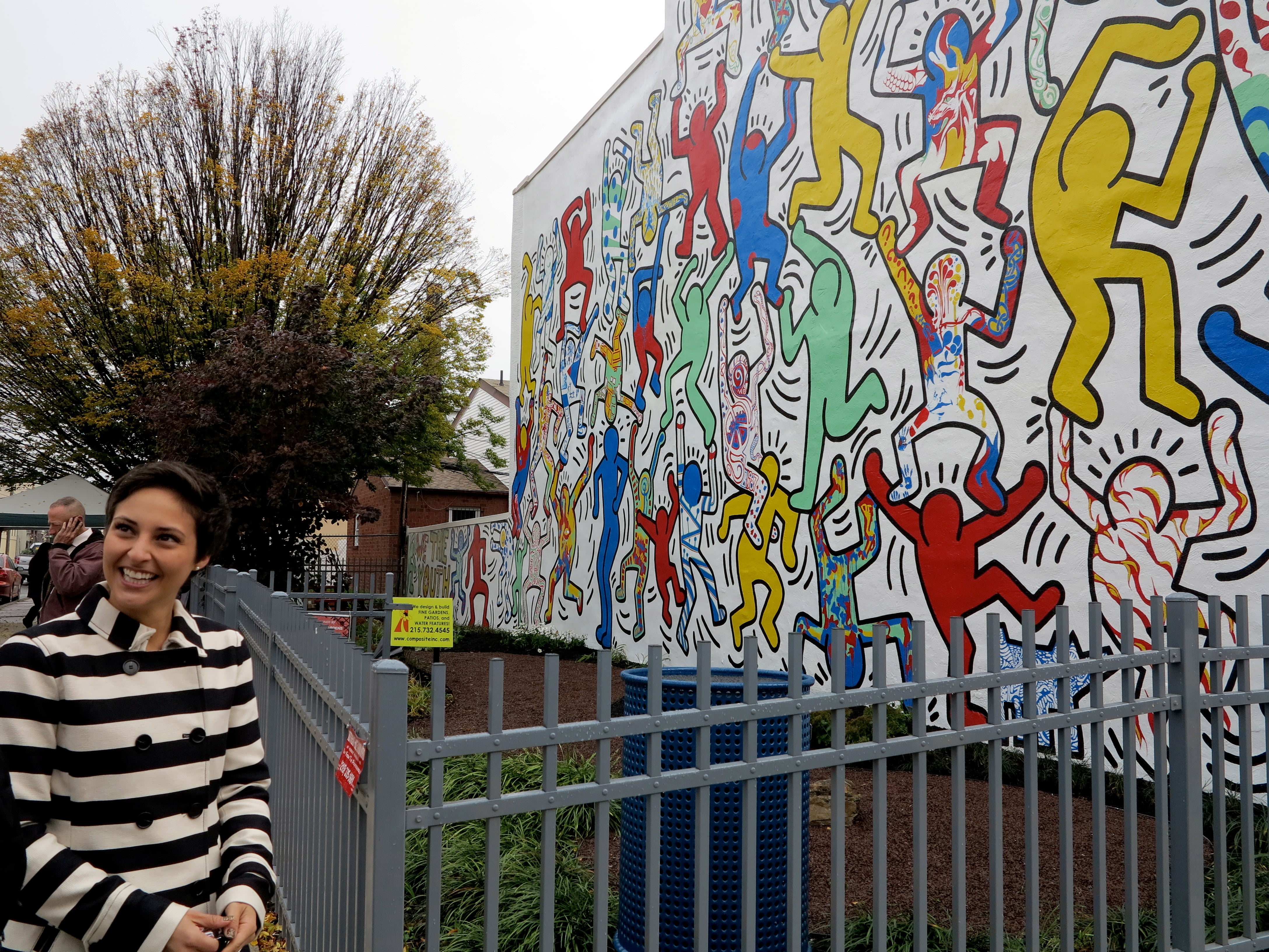 Erica Bryant, happy Haring mural homeowner. 