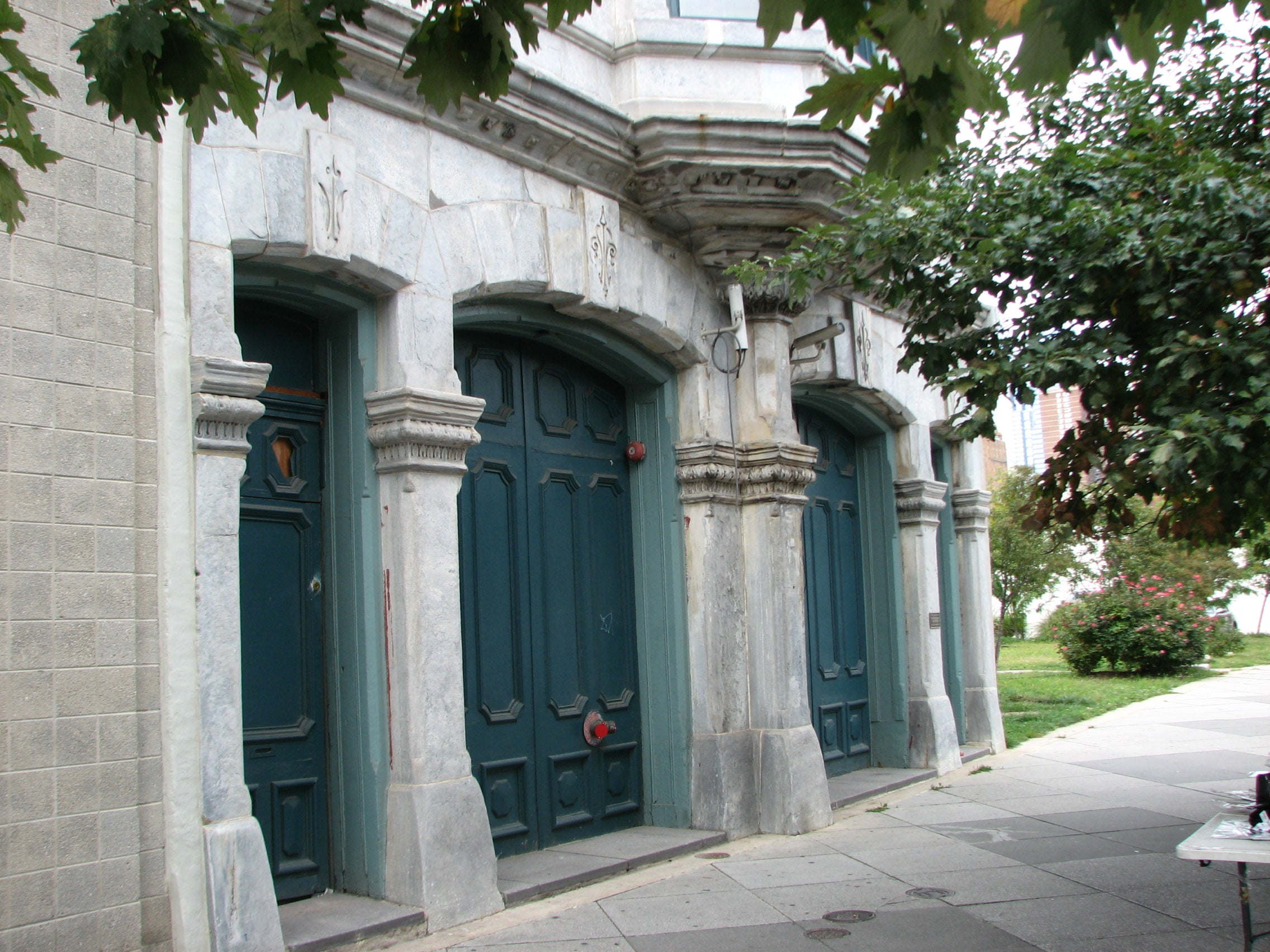 The wide bay doors on the first floor once flew open to responding members of the Harmony Fire Company.