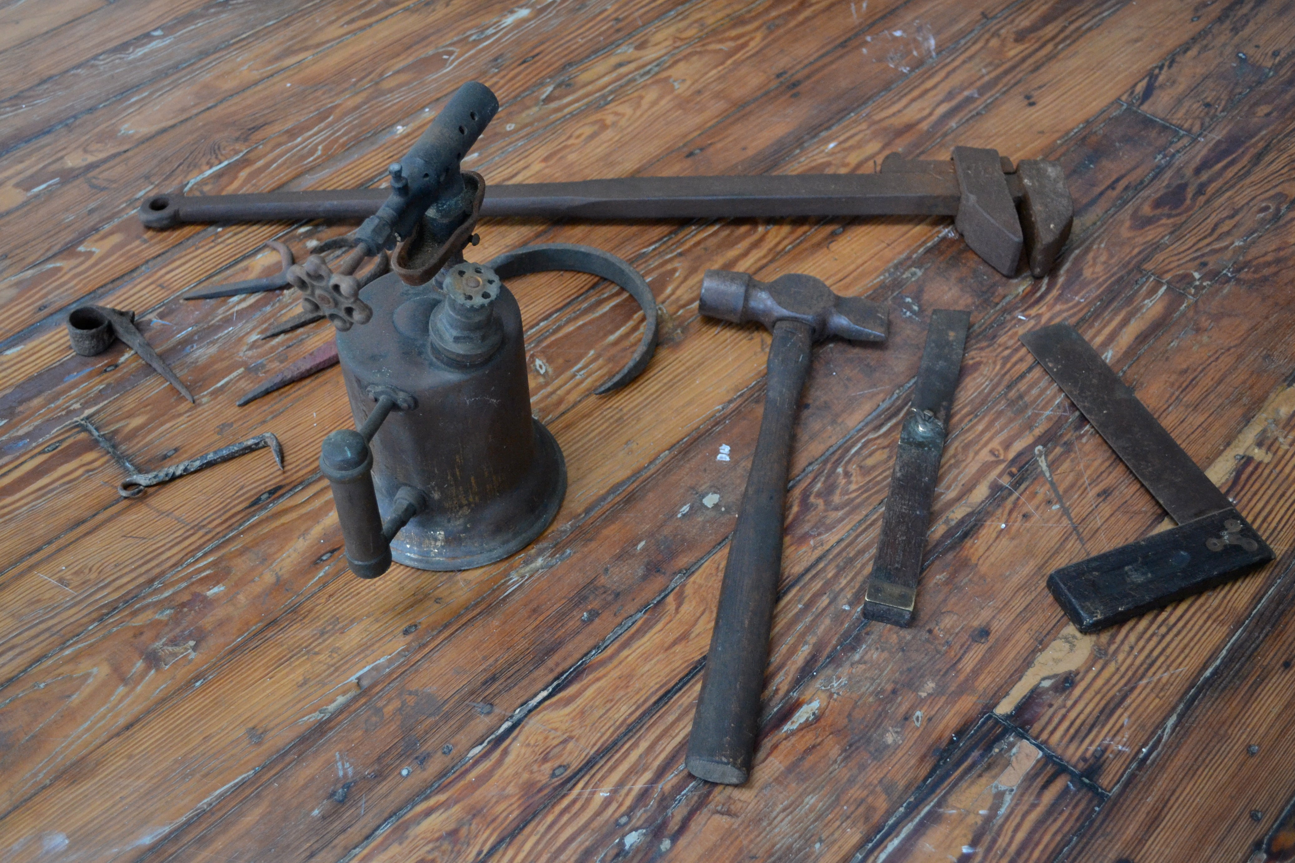 Friends of Baker who lived in the former home of a blacksmith are lending his tools to the exhibit