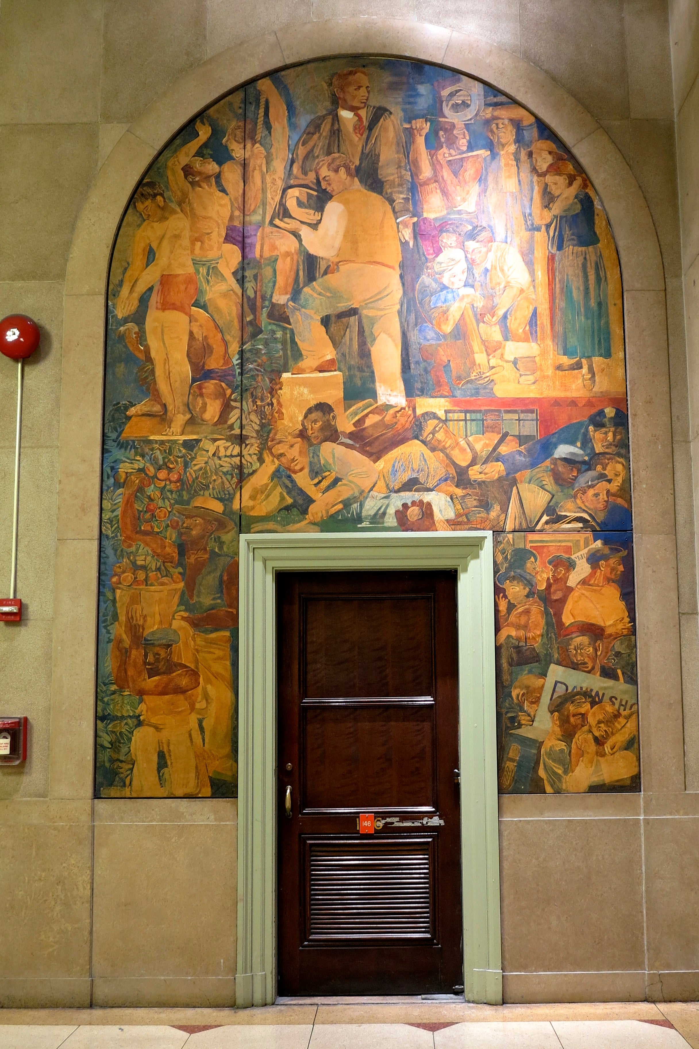 George M Harding mural, Main Hall, Family Court 
