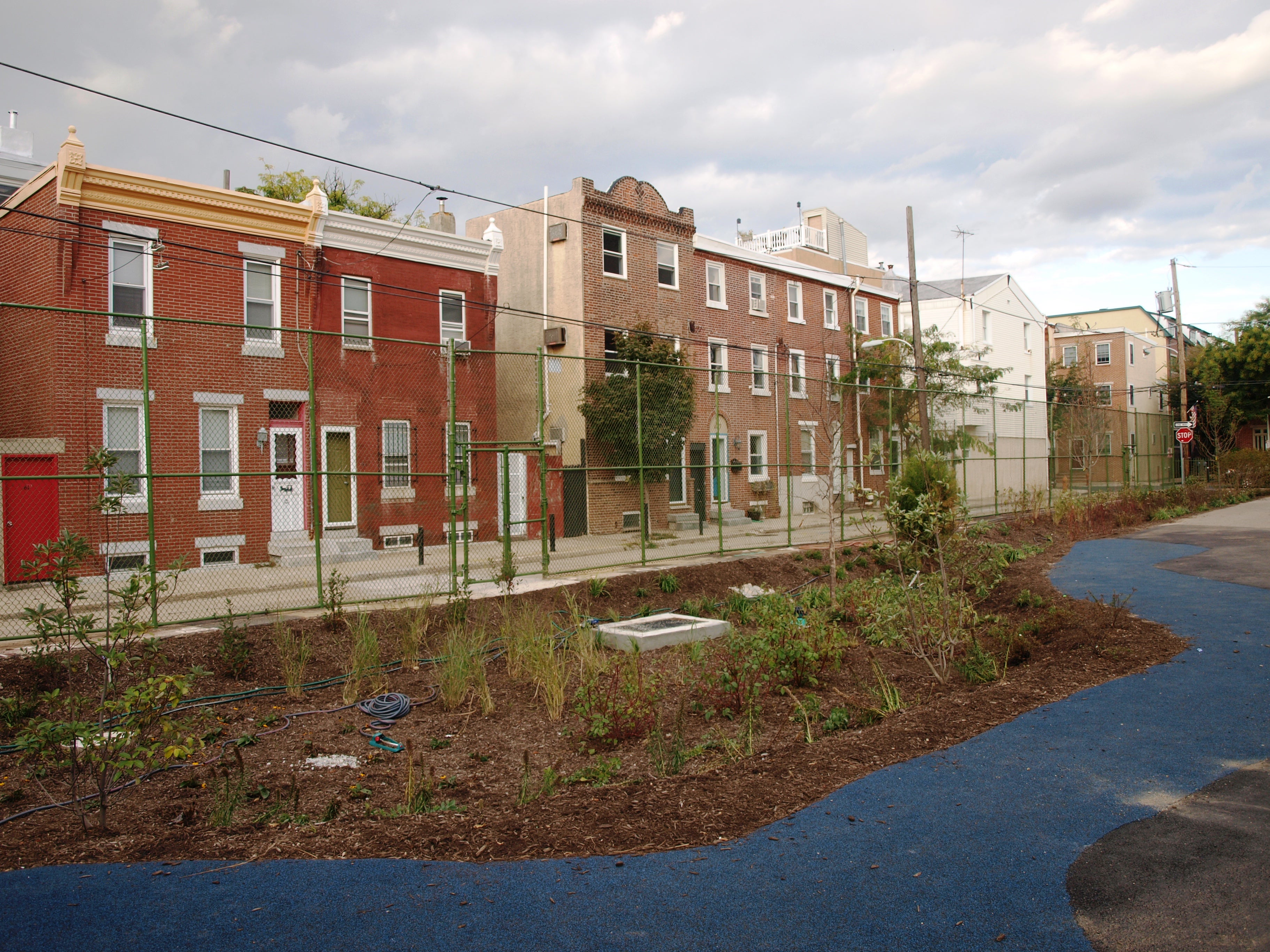 Green stormwater management at Nebinger School, Photo courtesy of Philadelphia Water Department