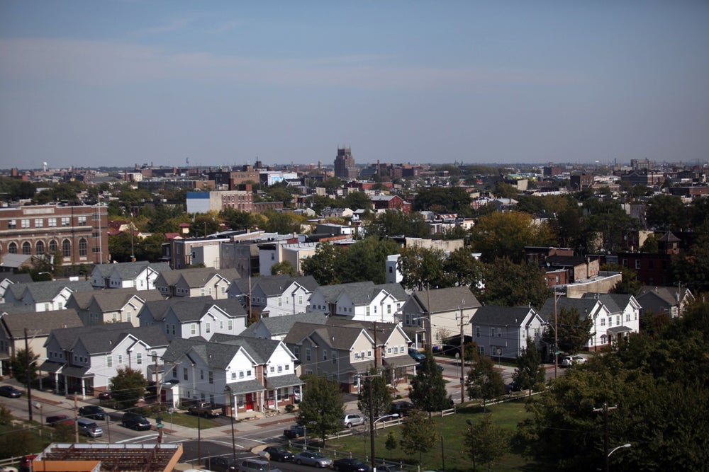 An overview shot of the APM neighborhood, as seen from 9th and Montgomery