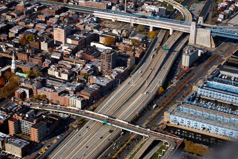 Tangle of highways by Old City