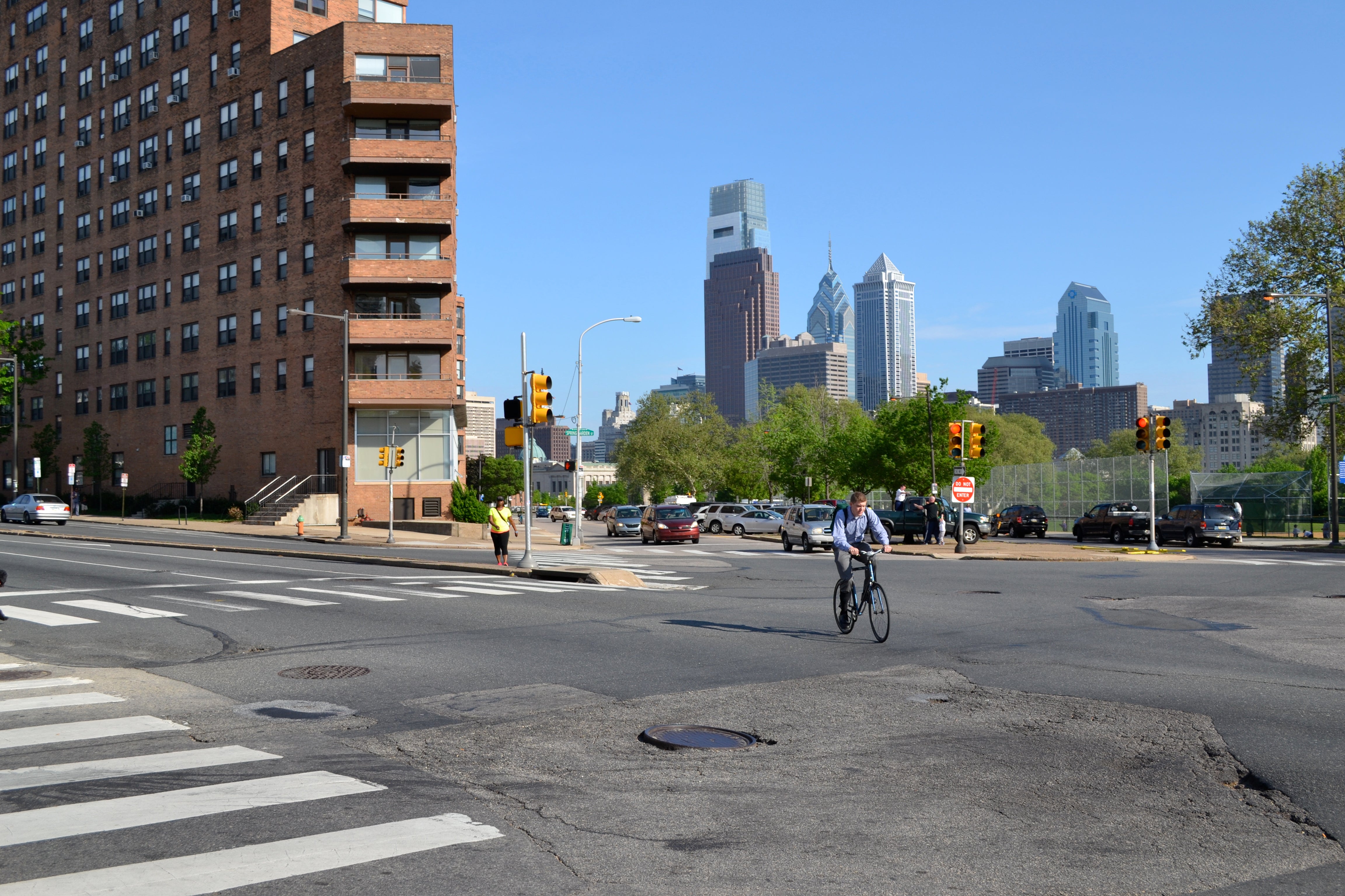 Improved markings will make it easier to navigate from Spring Garden Street across Pennsylvania Ave and Kelly Drive