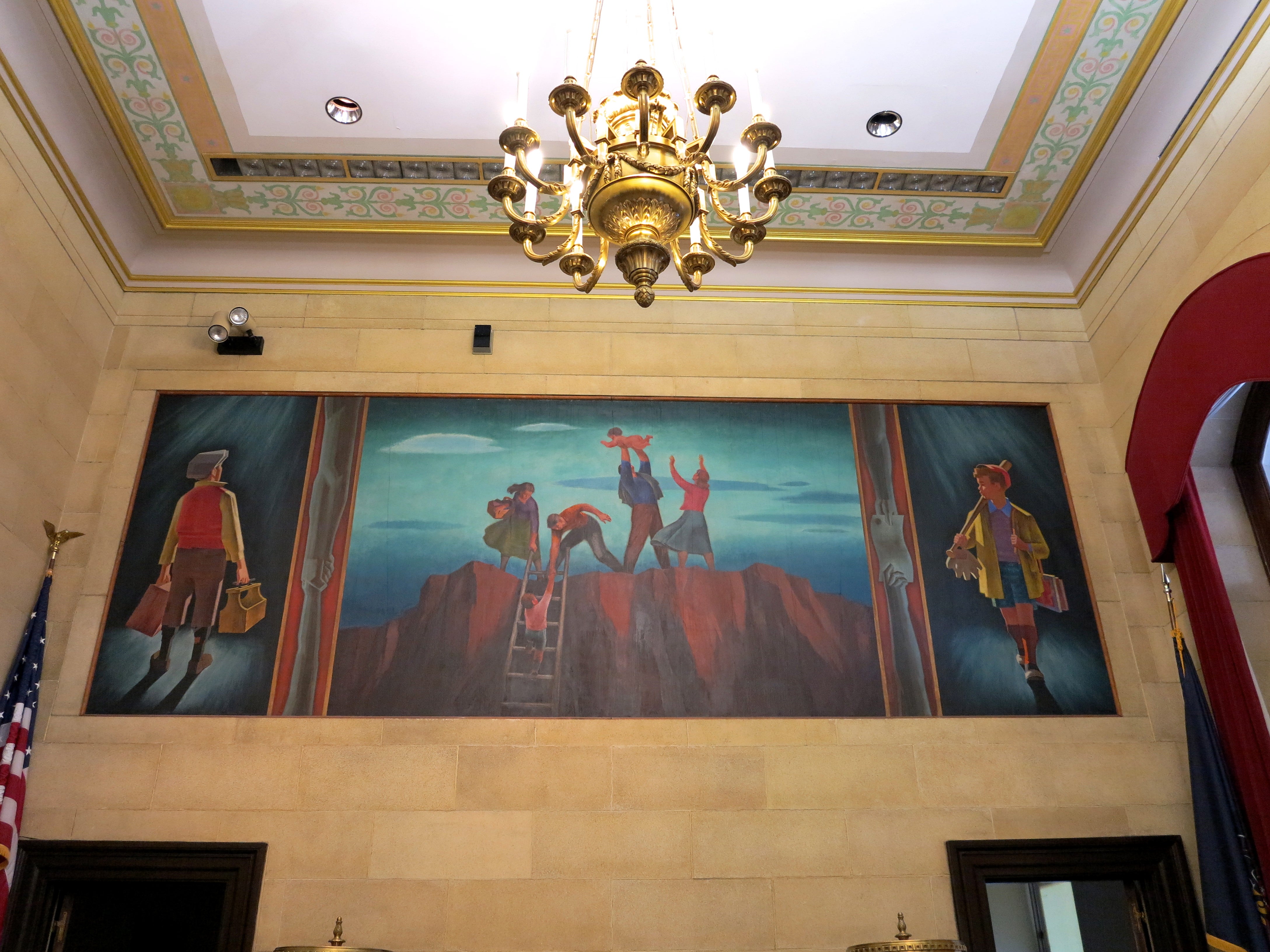 Joseph Hirsch mural, Courtroom C, Family Court