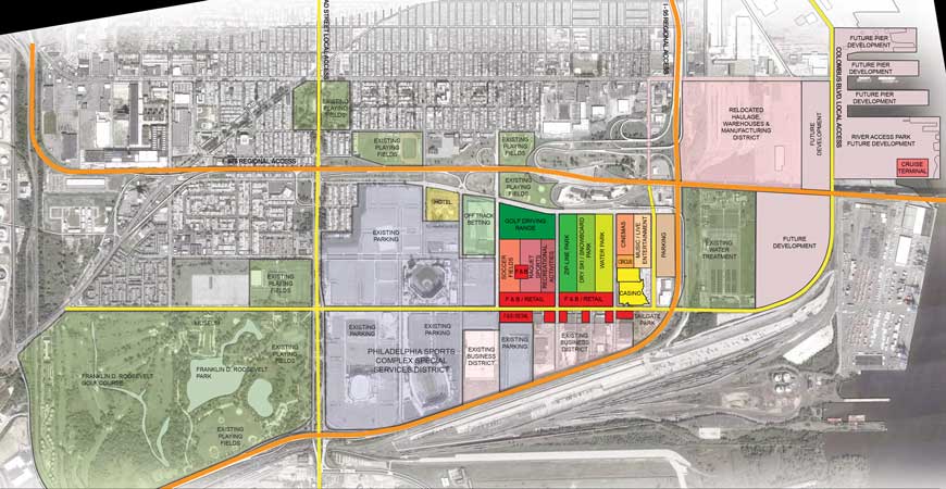 Map of the land PHL hopes to buy, and its plan