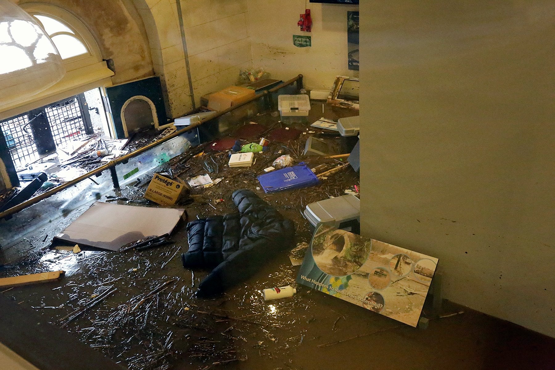 May 1 flood damage, Photo courtesy of Fairmount Water Works