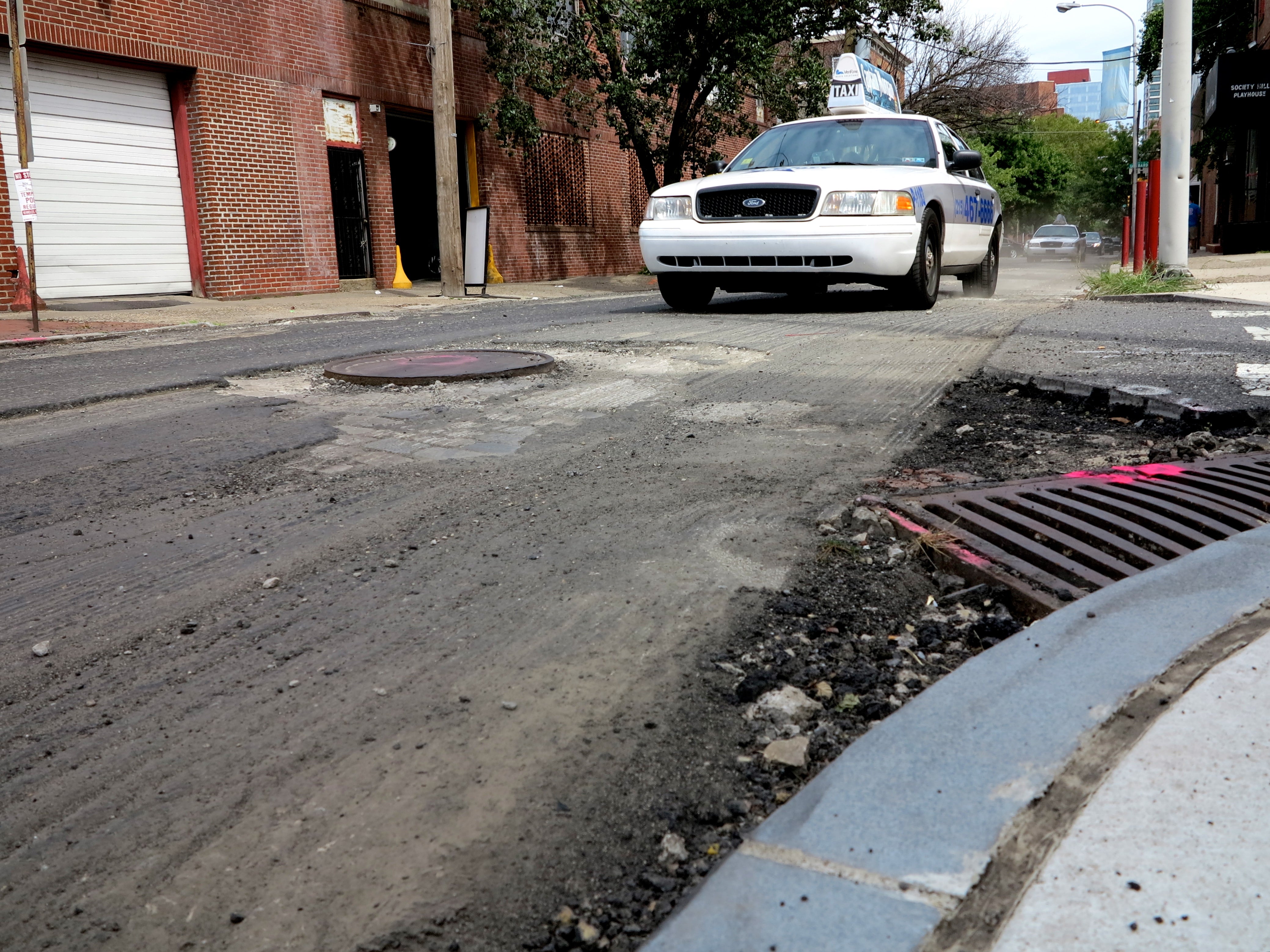 Milled 8th Street awaits resurfacing.