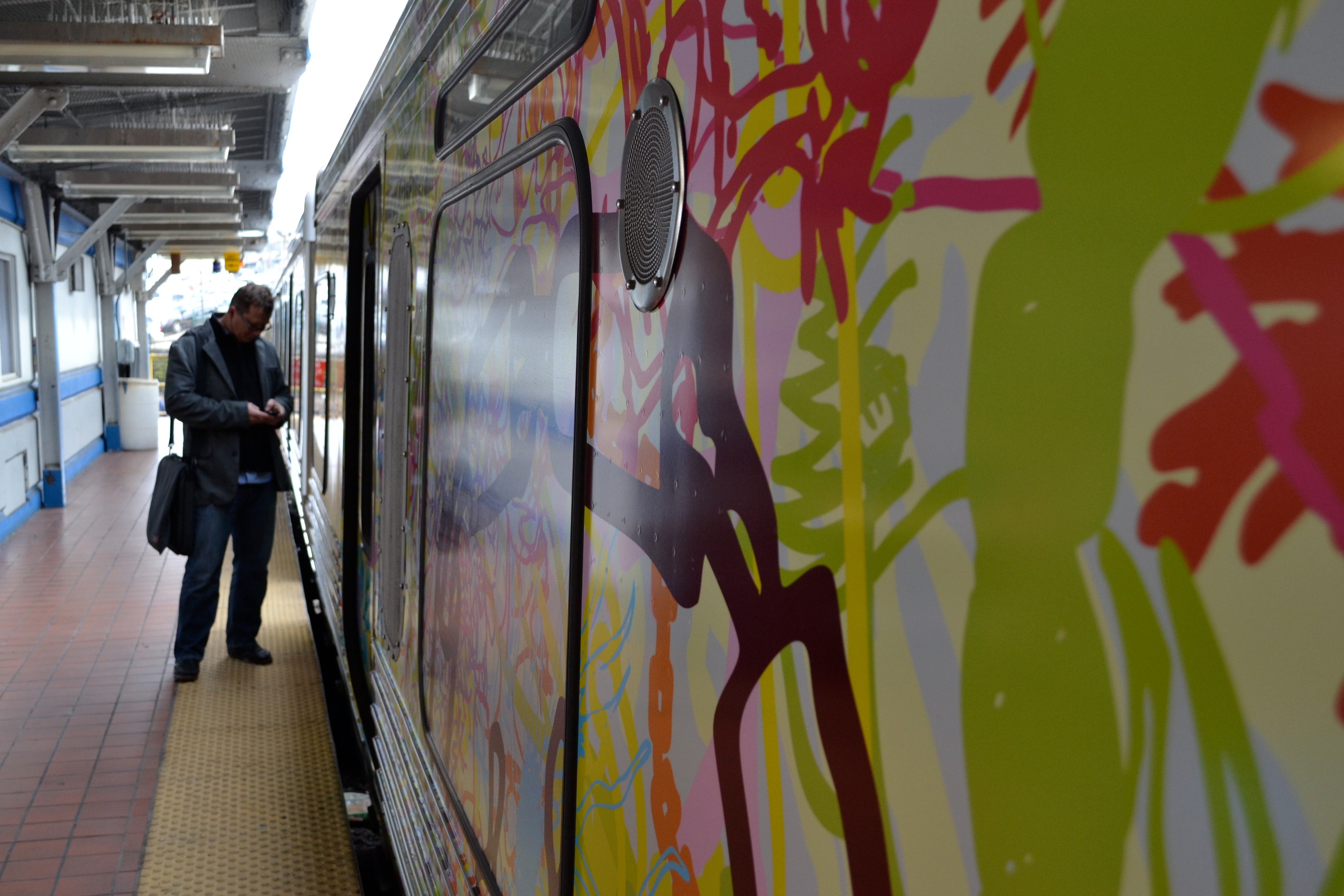 Mural Arts' Market Frankford Line train wrap