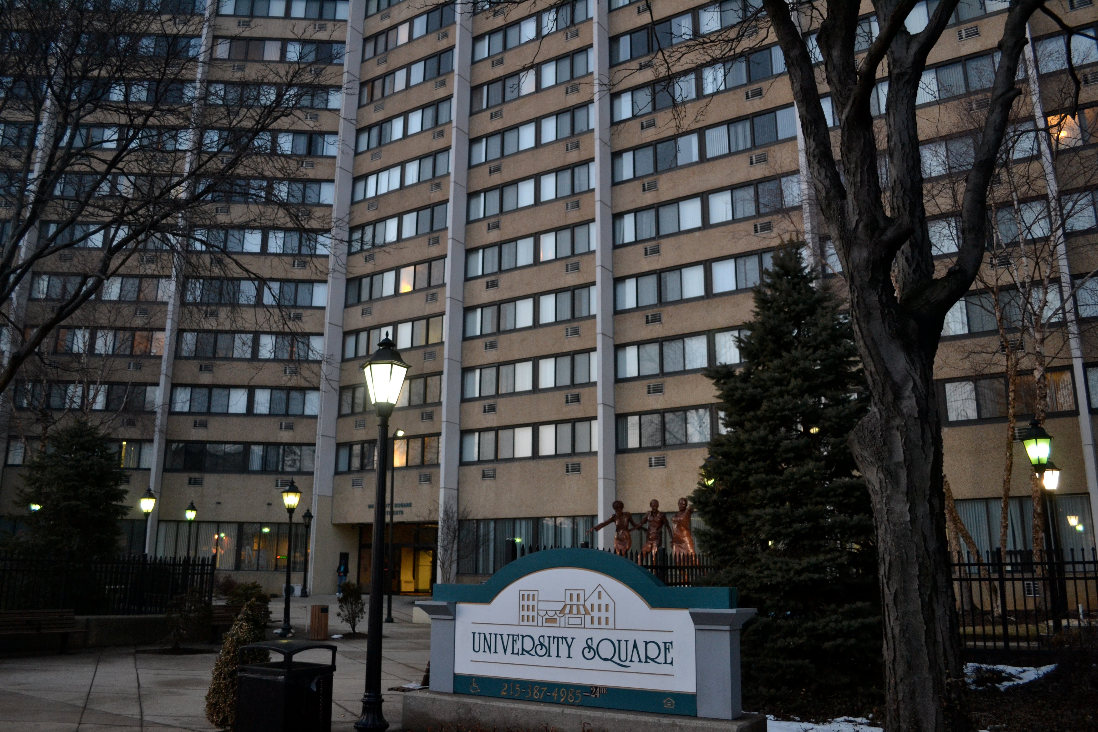 On the same block as the station, University Square tower has 480 residential units. All are subsidized for seniors or individuals with physical or mental disabilities. 