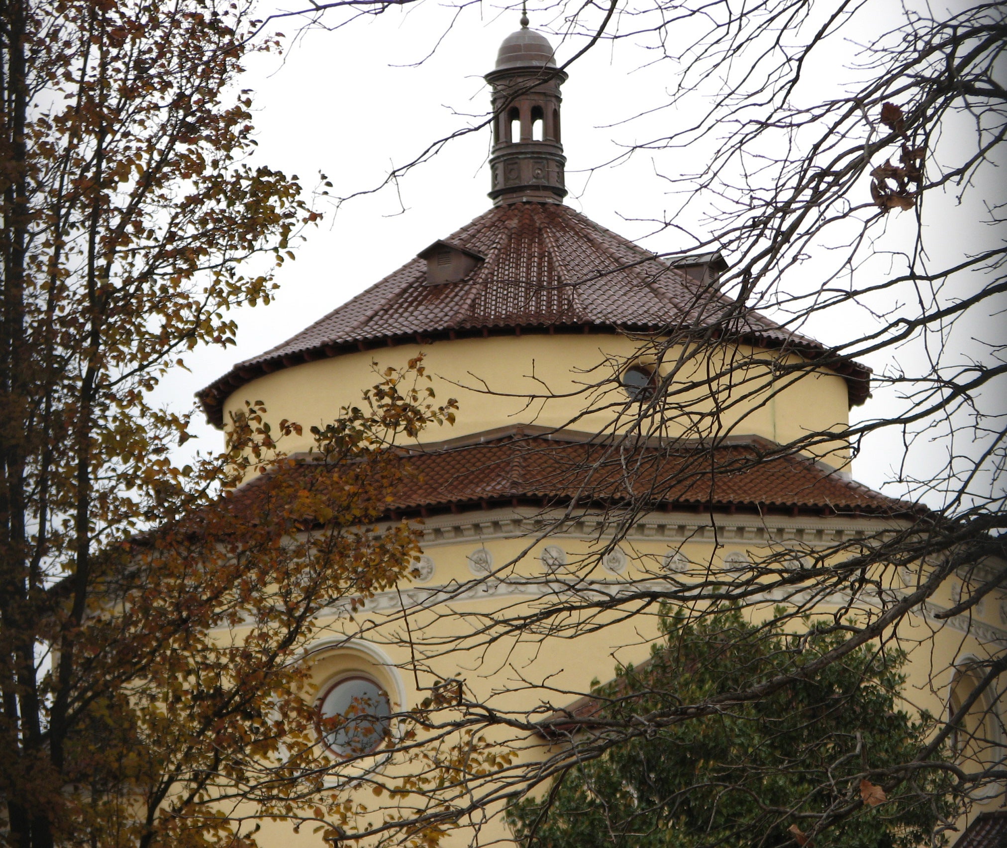 The domed tower of the main building.