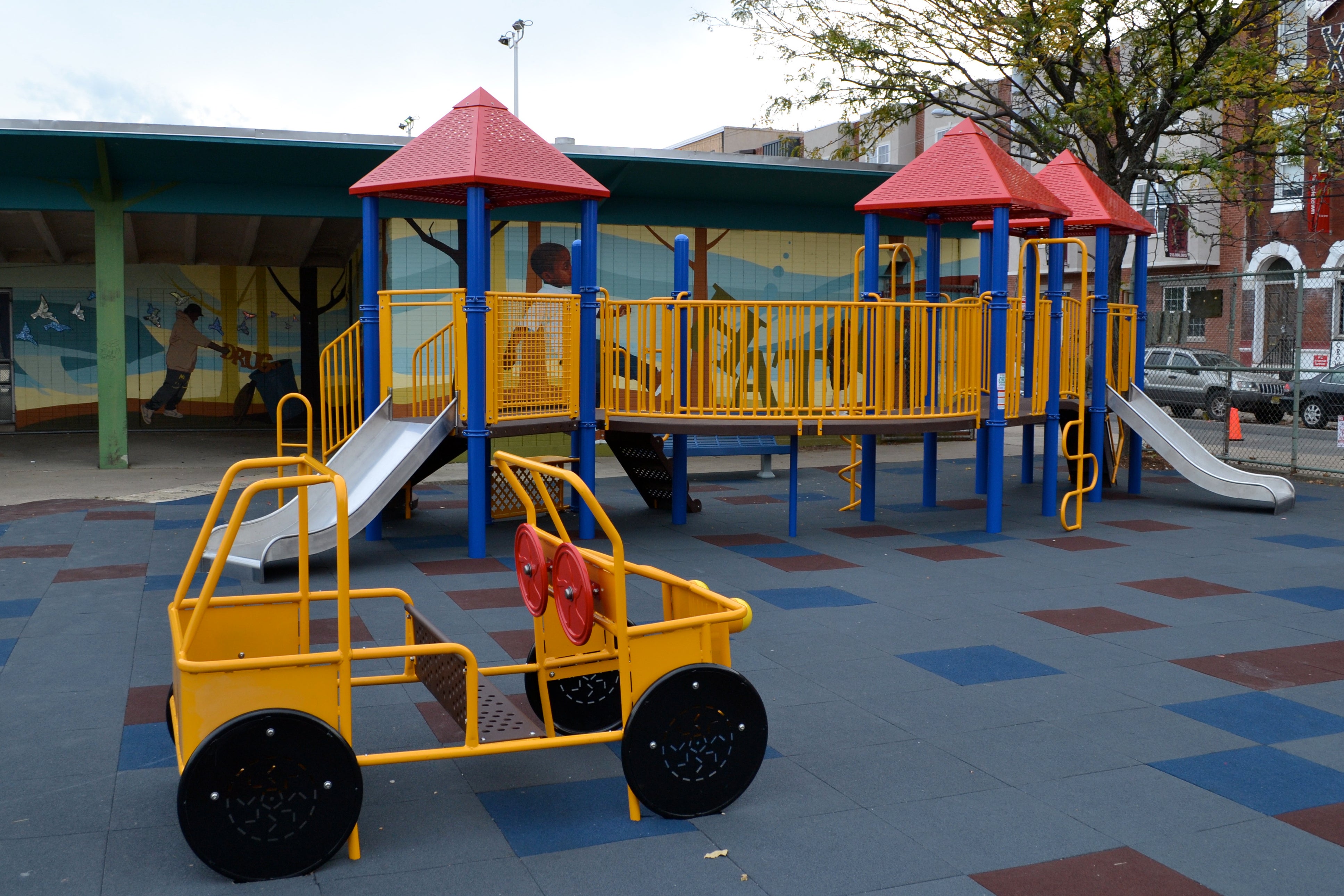 Philadelphia Parks and Recreation and Council President Clarke unveiled the newly renovated Amos Playground