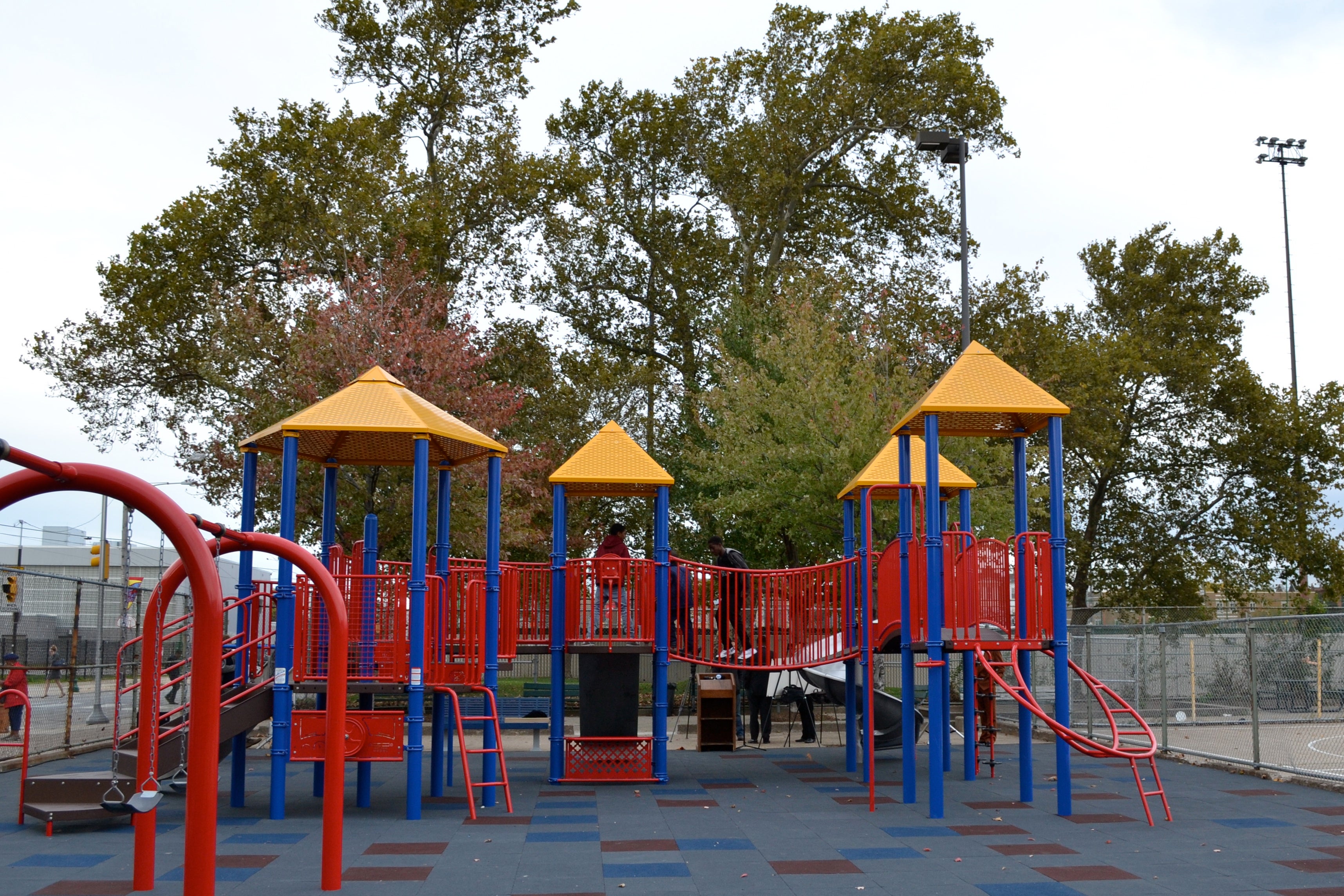 Philadelphia Parks and Recreation and Council President Clarke unveiled the newly renovated Amos Playground