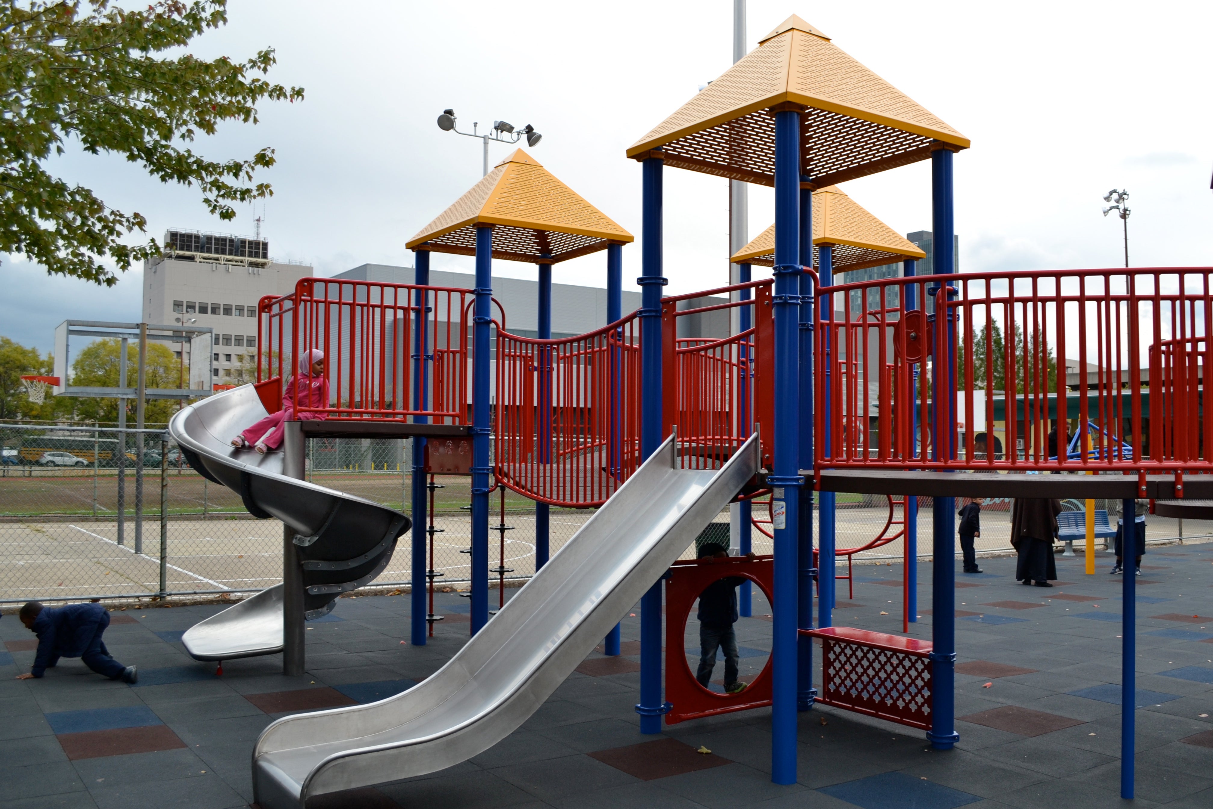 Philadelphia Parks and Recreation and Council President Clarke unveiled the newly renovated Amos Playground