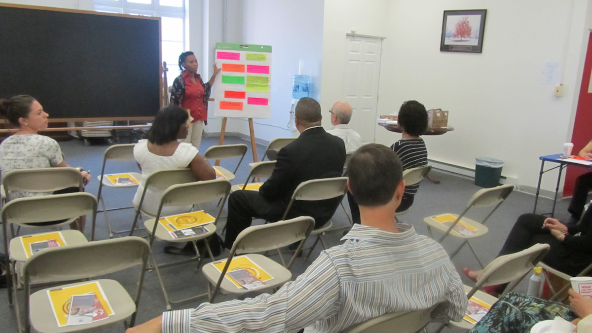 Representatives of community groups in Germantown and other Northwest Philadelphia neighborhoods gathered at state Rep. Stephen Kinsey's office for a confab