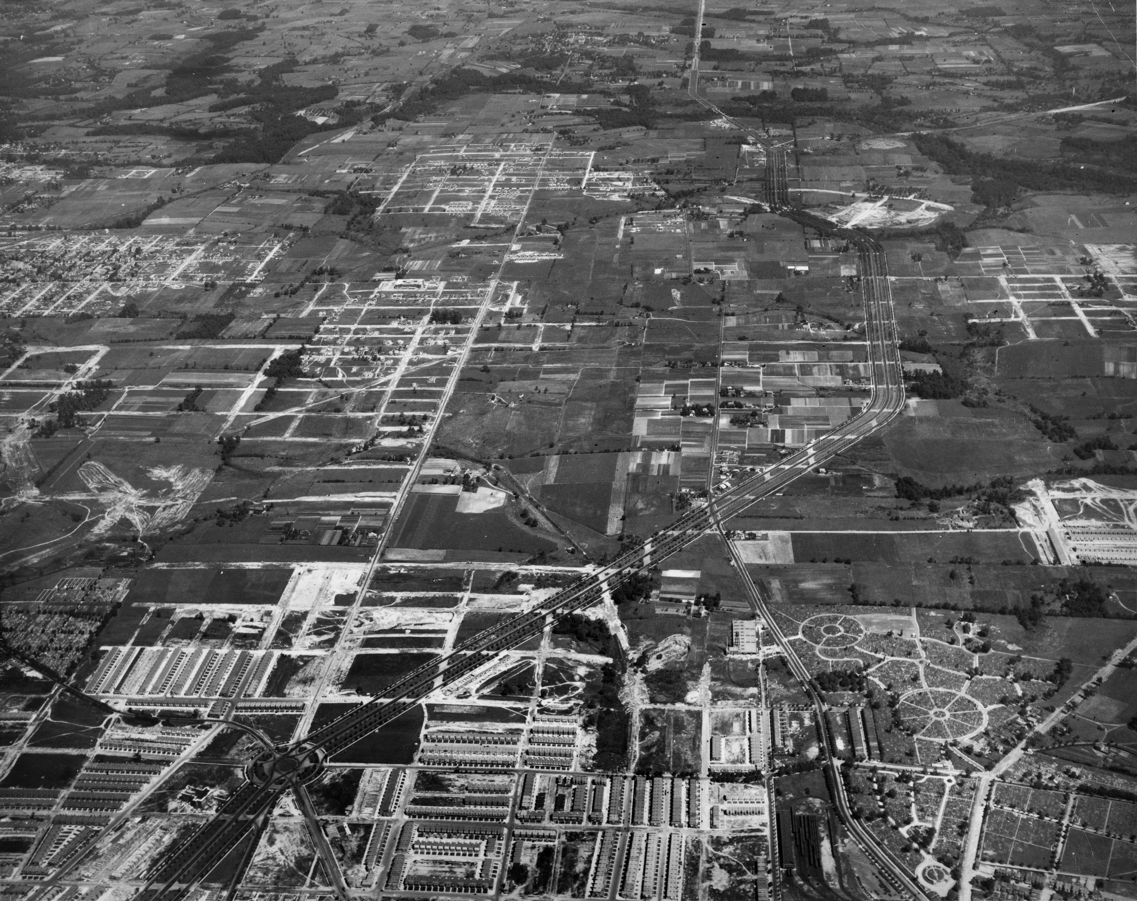  Roosevelt Boulevard from Oxford Circle, 1927 | (Image #7688) Aero Service Corp., courtesy of Aerial Viewpoint, Spring, TX