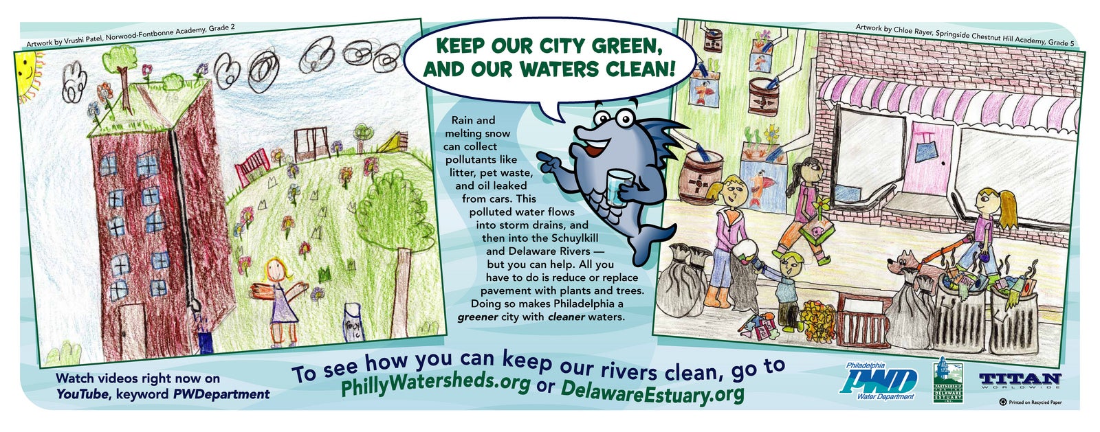 SEPTA ad from 2013 Green City, Clean Waters Art Contest