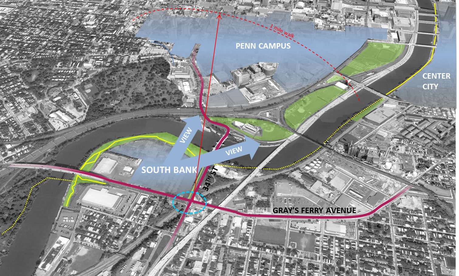 South Bank Site Context | WRT | courtesy of Penn Facilities and Real Estate Services