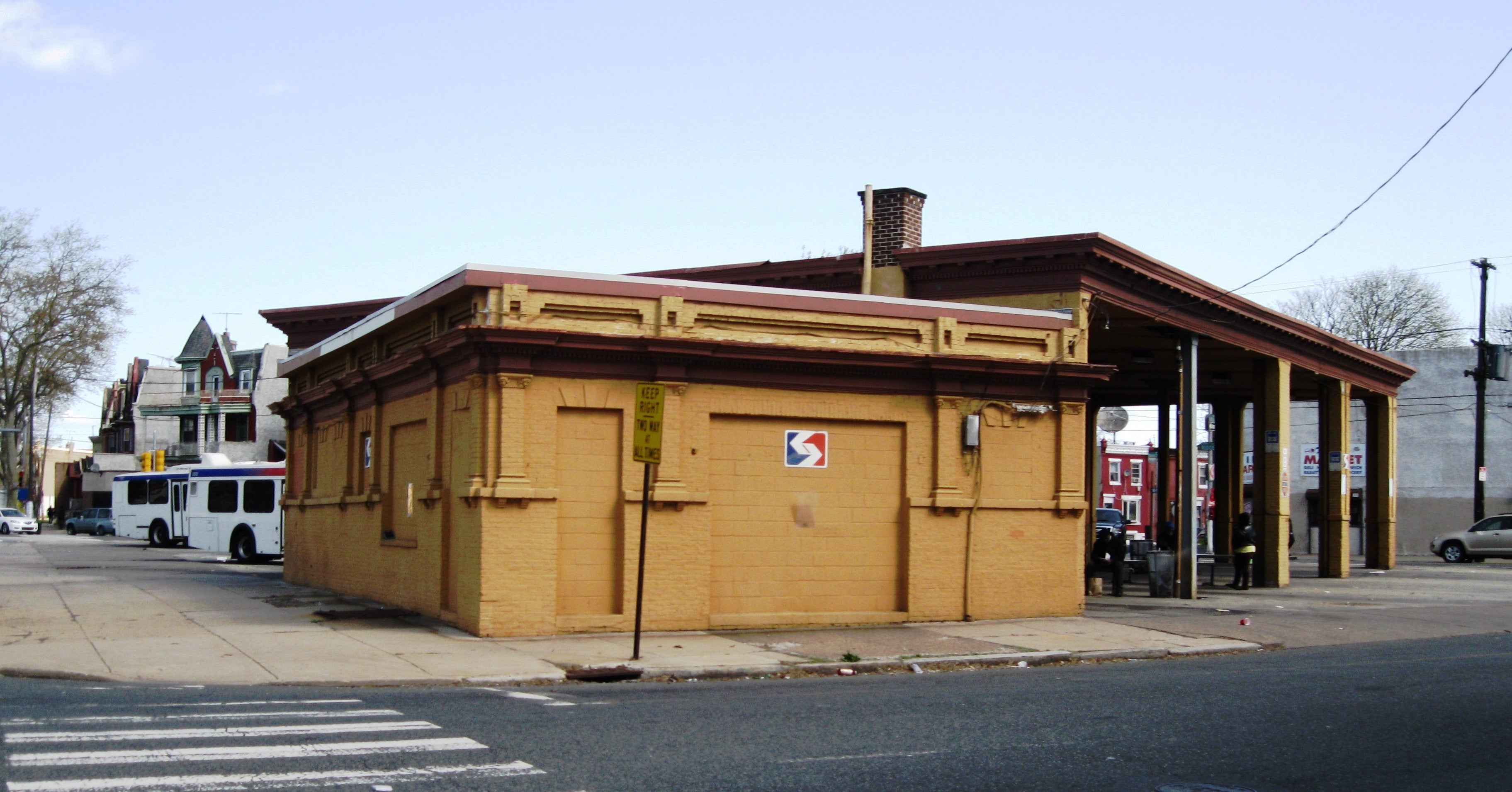 The bus loop pre-renovation, Photo courtesy of SEPTA